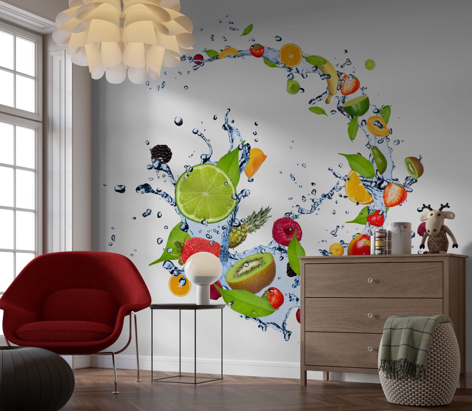 Papier peint une boisson à base de fruits d'été mûrs