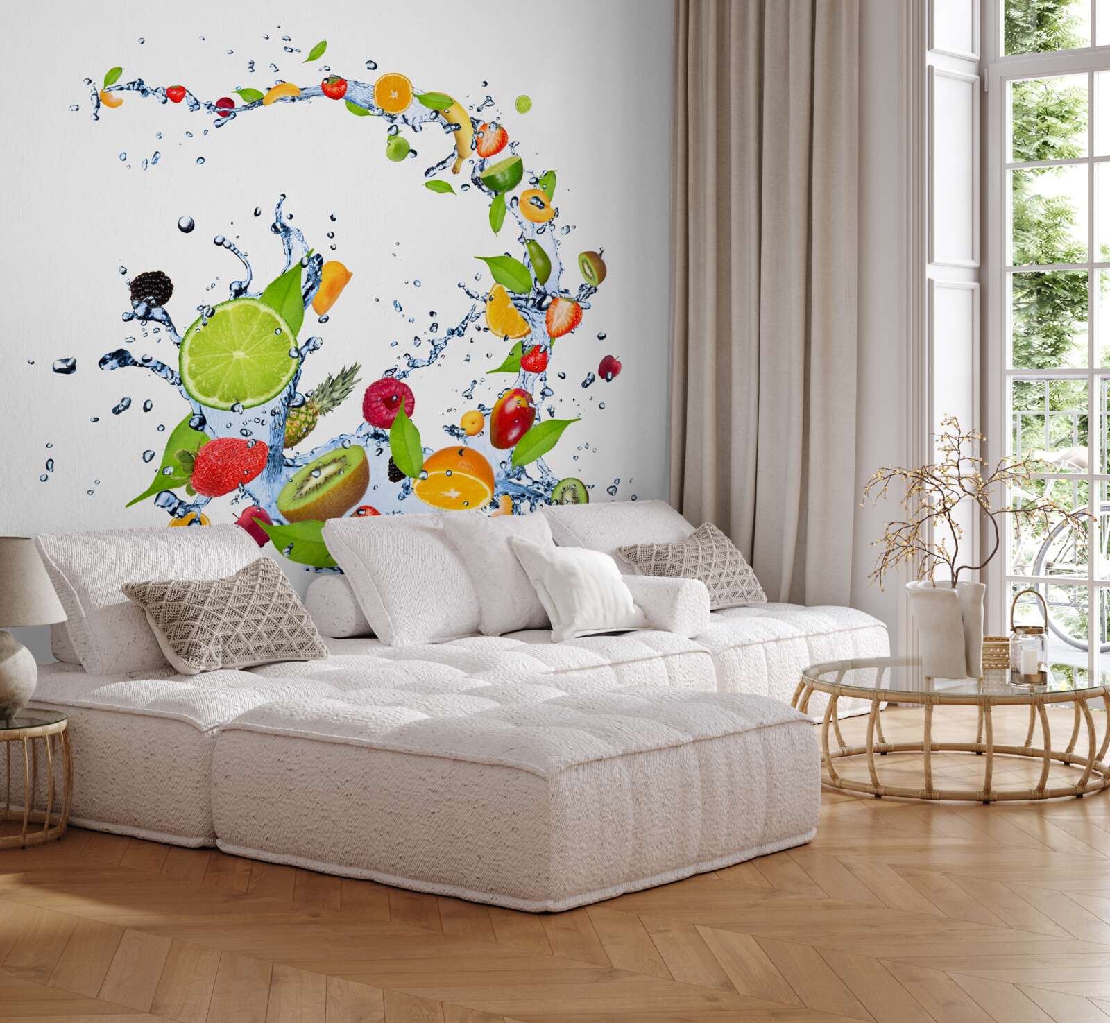 Papier peint une boisson à base de fruits d'été mûrs