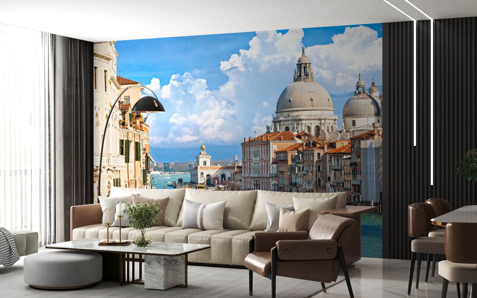 Papier peint vue panoramique de venise