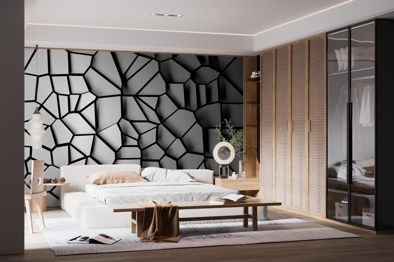 Papier peint verre endommagé