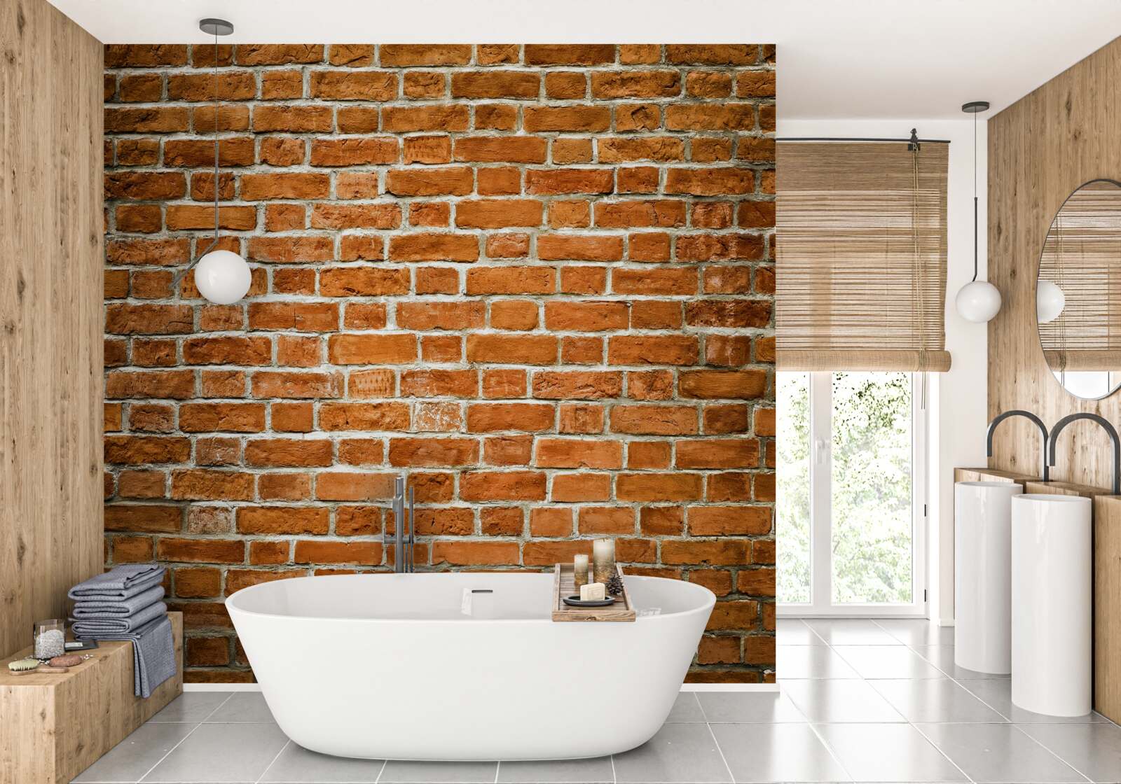 Papier peint vieux mur de briques