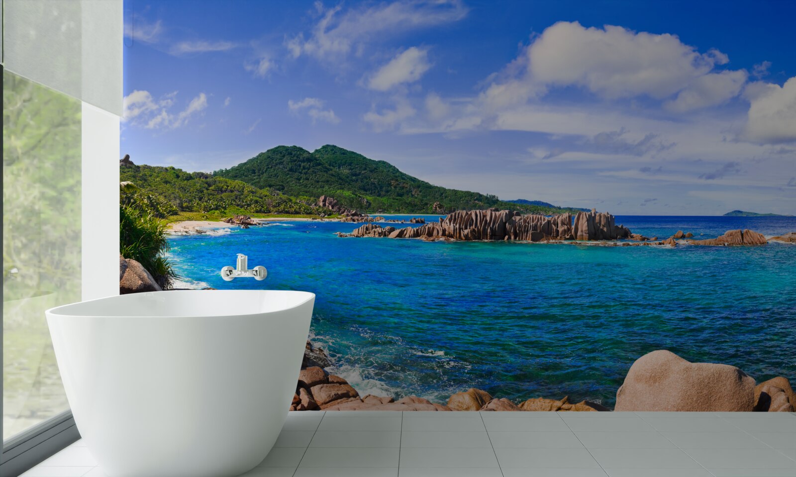 Papier peint îles d'émeraude et océan bleu