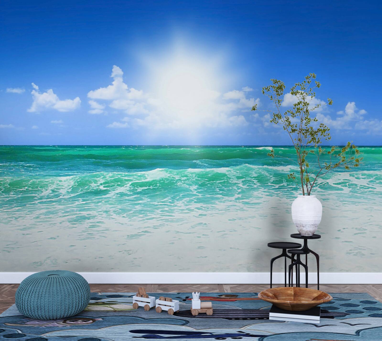 Papier peint marée haute tropicale pendant la journée