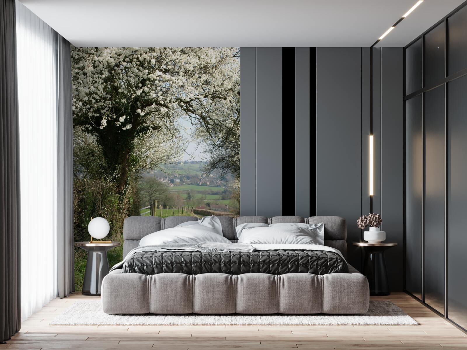 Papier peint route de campagne