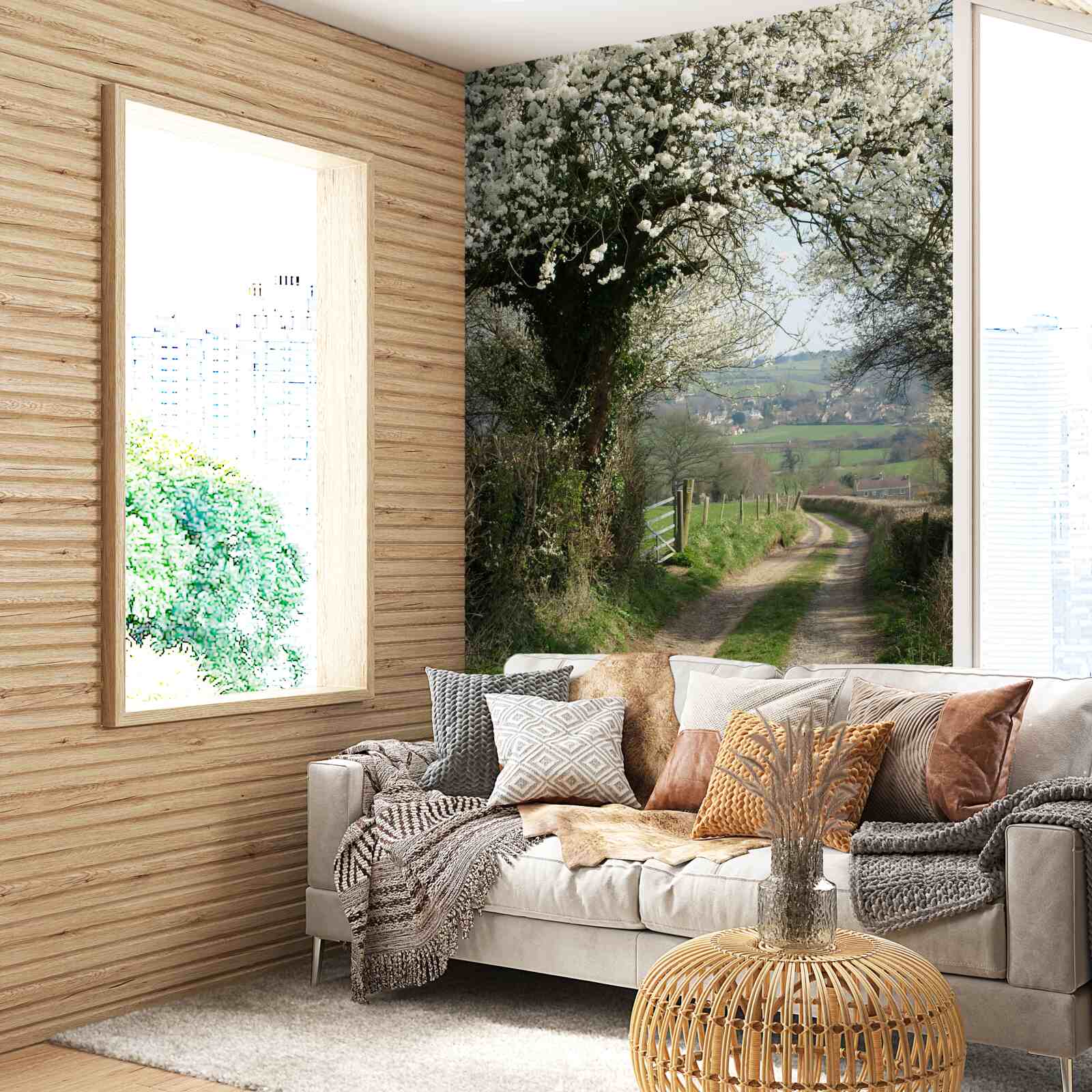 Papier peint route de campagne