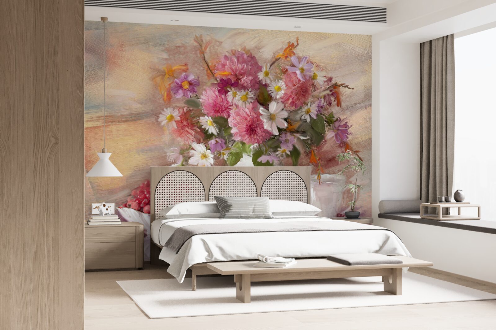 Papier peint nature morte au thé