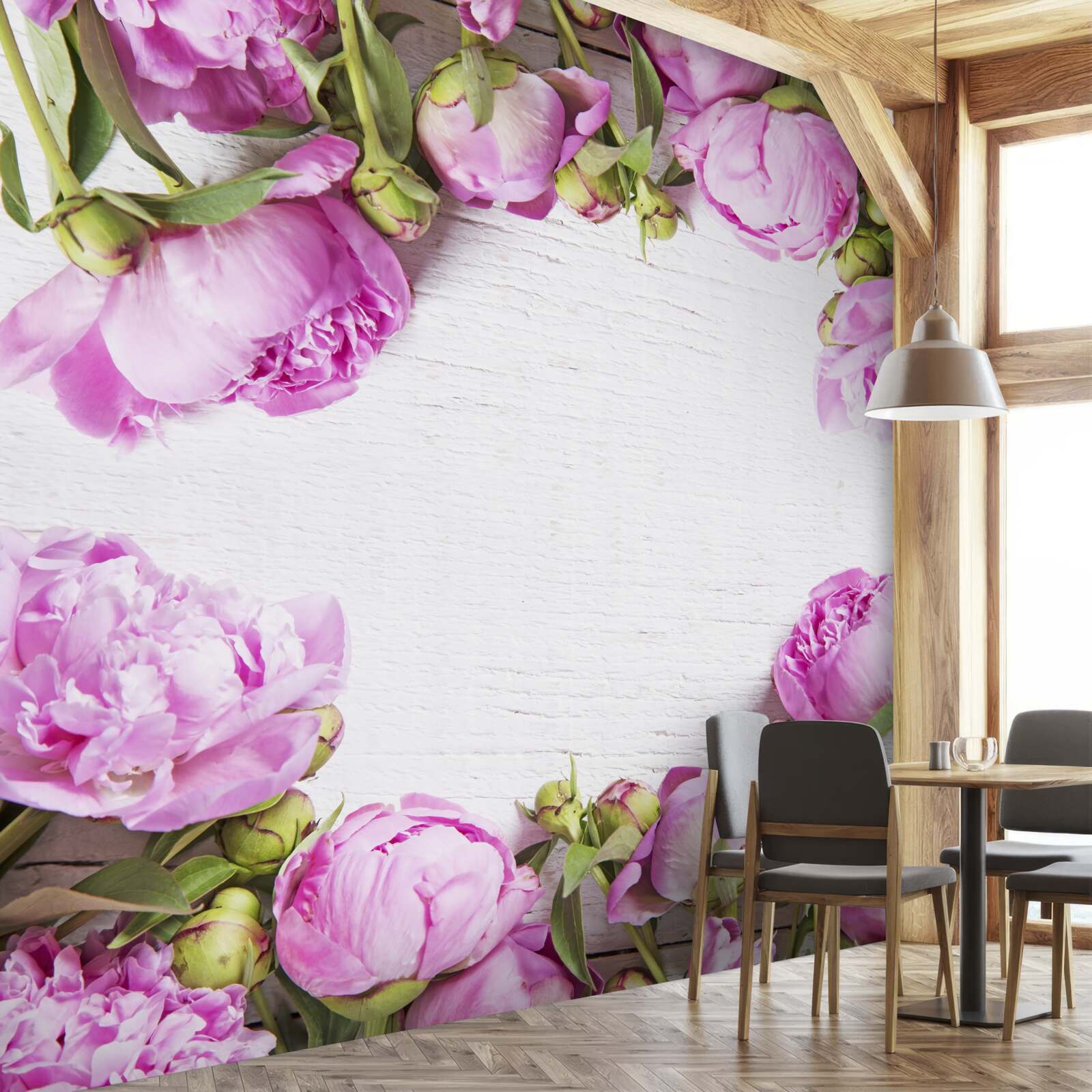 Papier peint fleurs violettes dans la décoration