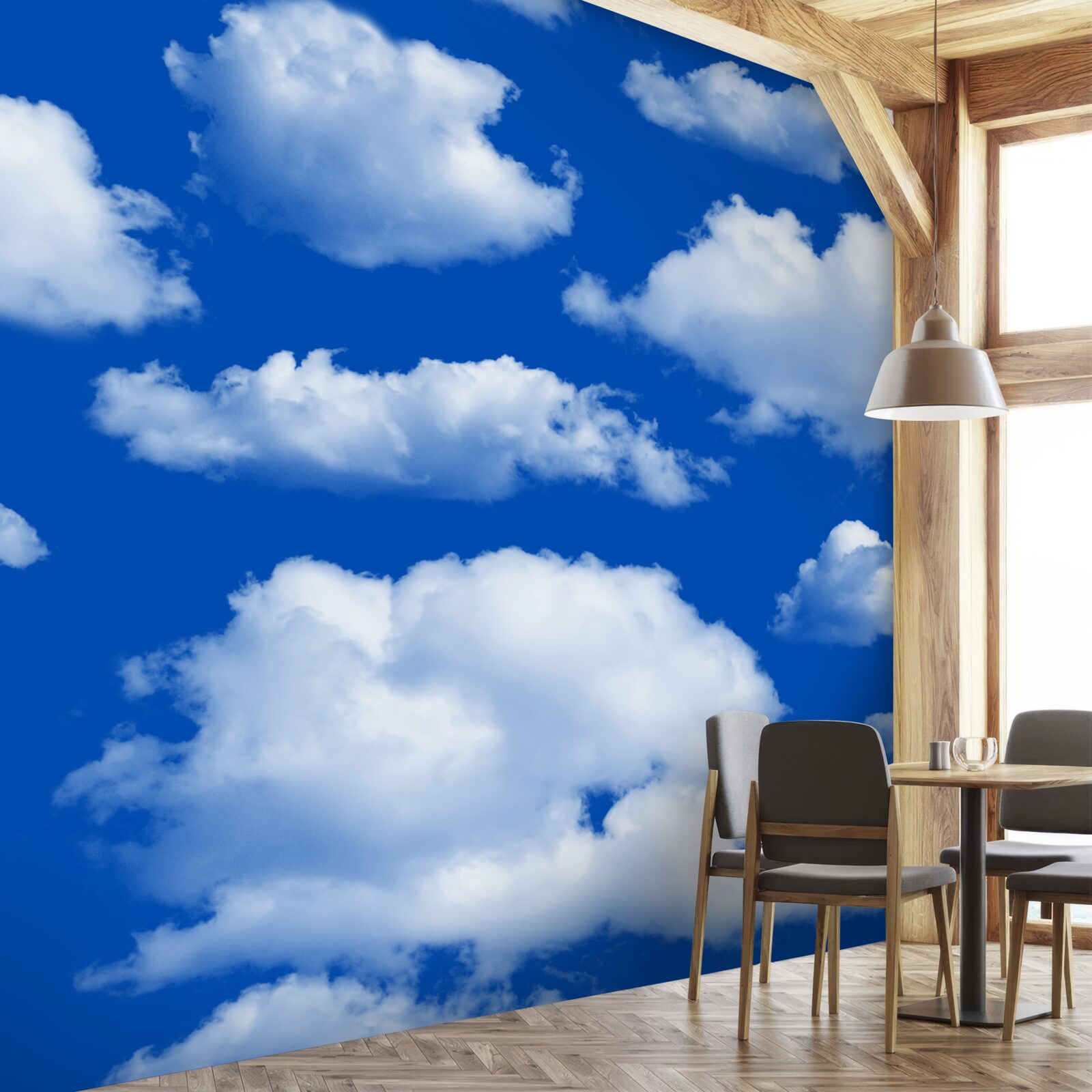 Papier peint de nombreuses formes de nuages blancs dans le ciel