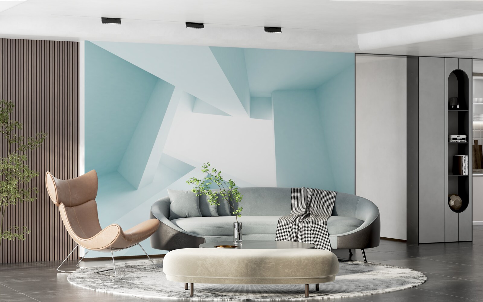 Papier peint formes géométriques dans la distance abstraite