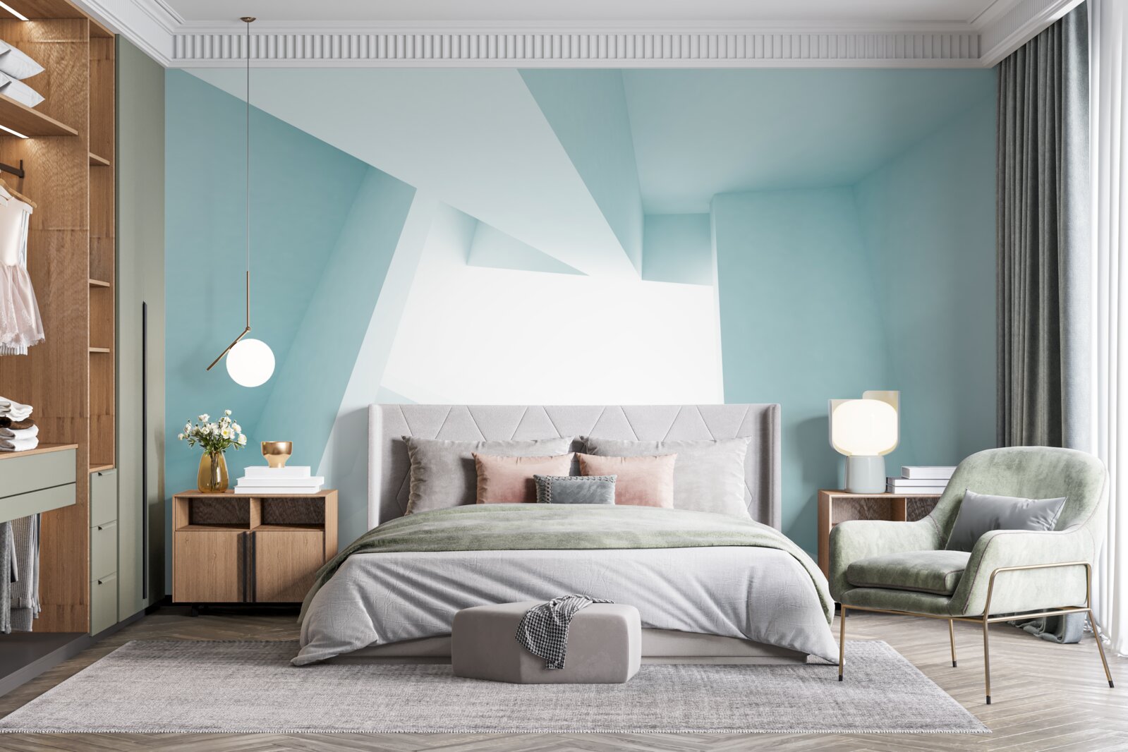 Papier peint formes géométriques dans la distance abstraite