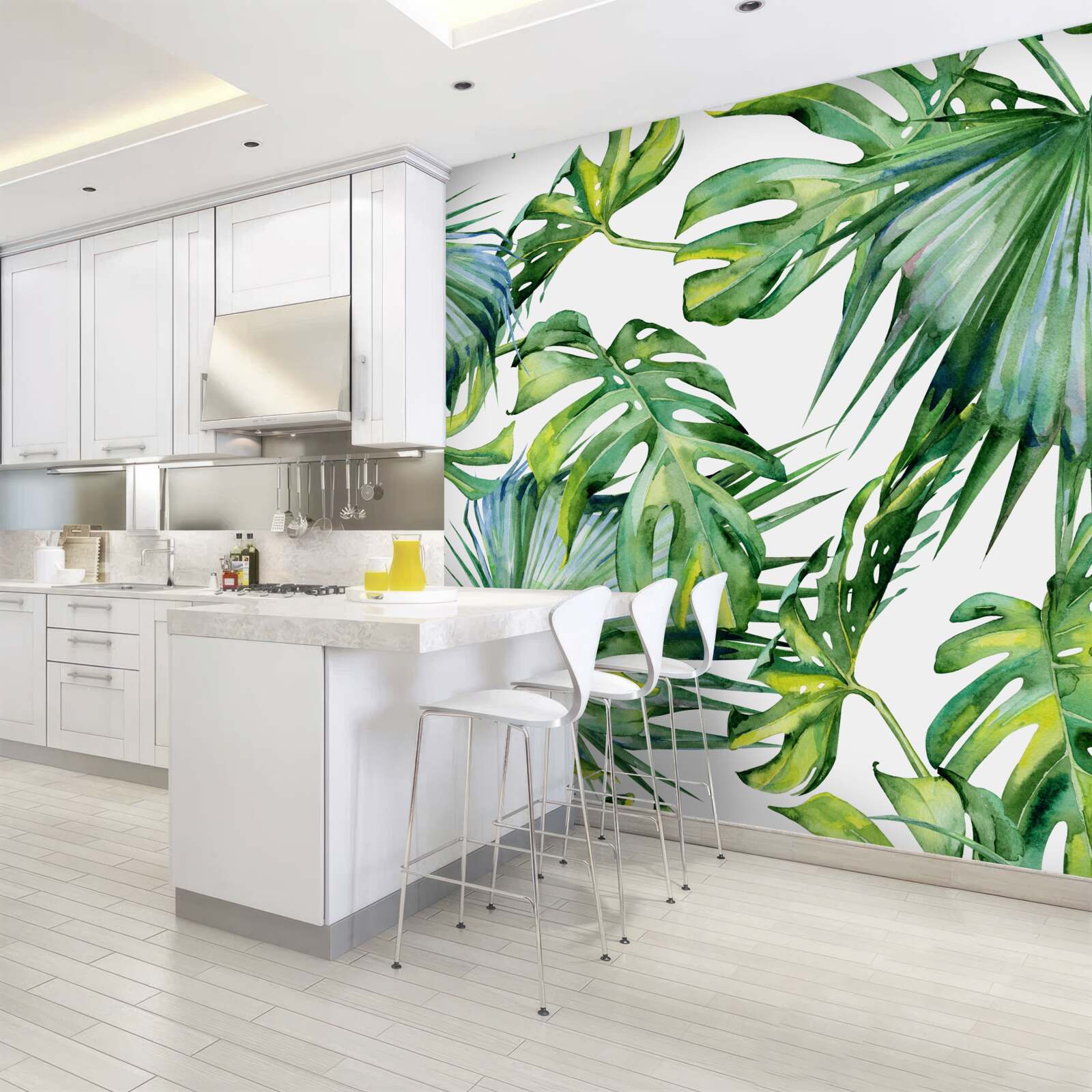 Papier peint la monstera quitte les tropiques