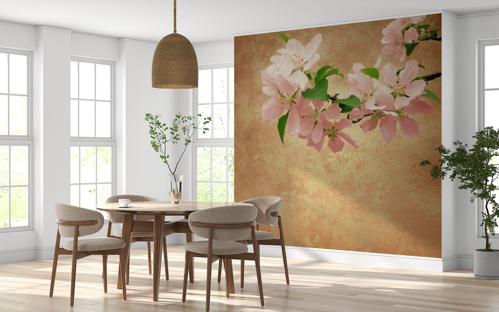 Papier peint jeunes fleurs délicates de sakura