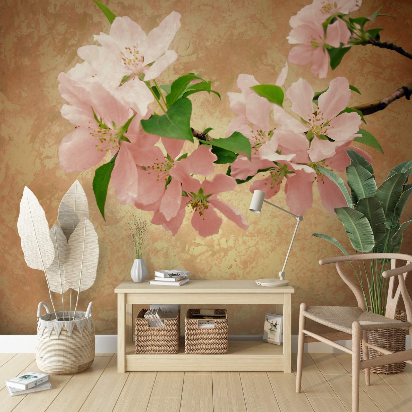 Papier peint jeunes fleurs délicates de sakura