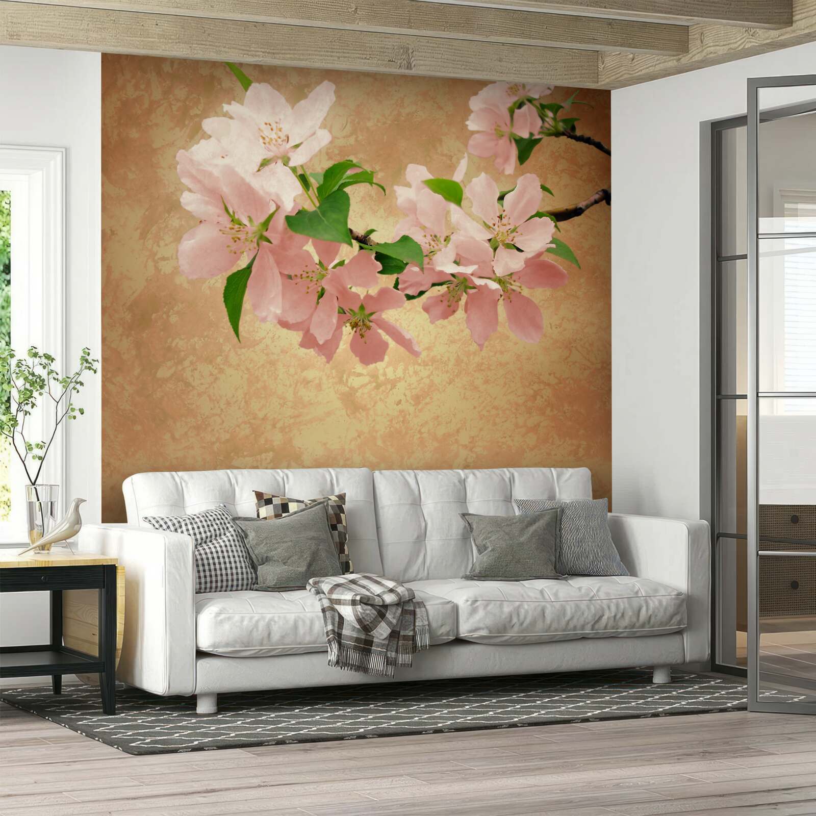 Papier peint jeunes fleurs délicates de sakura