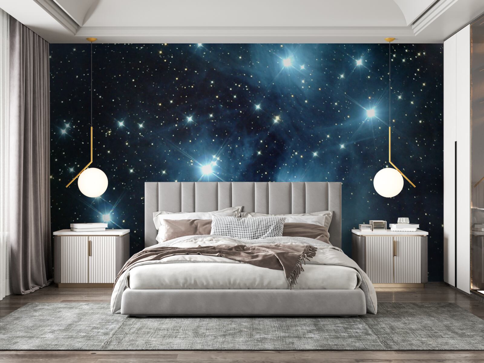 Papier peint des corps célestes dans d'innombrables galaxies