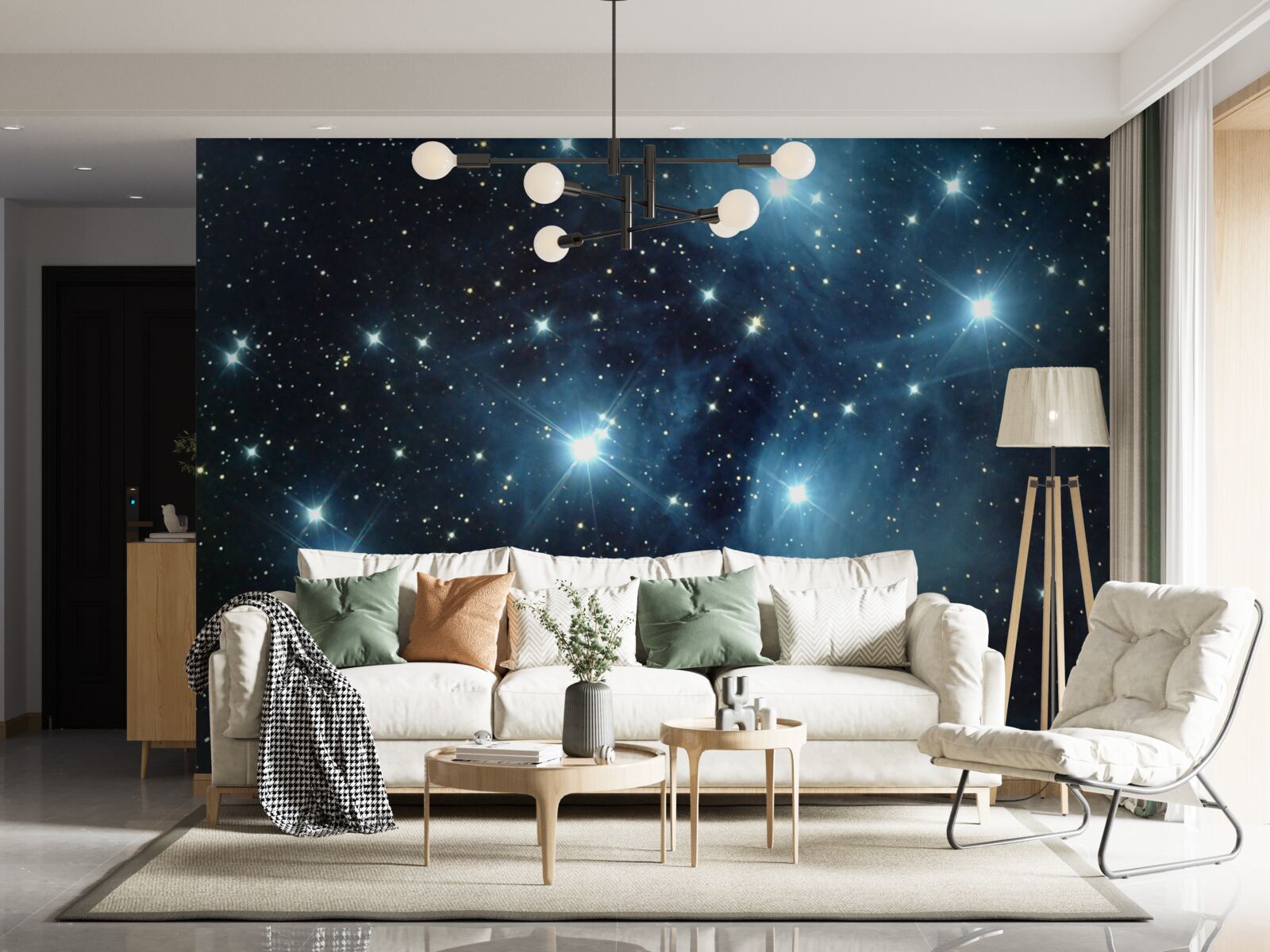 Papier peint des corps célestes dans d'innombrables galaxies