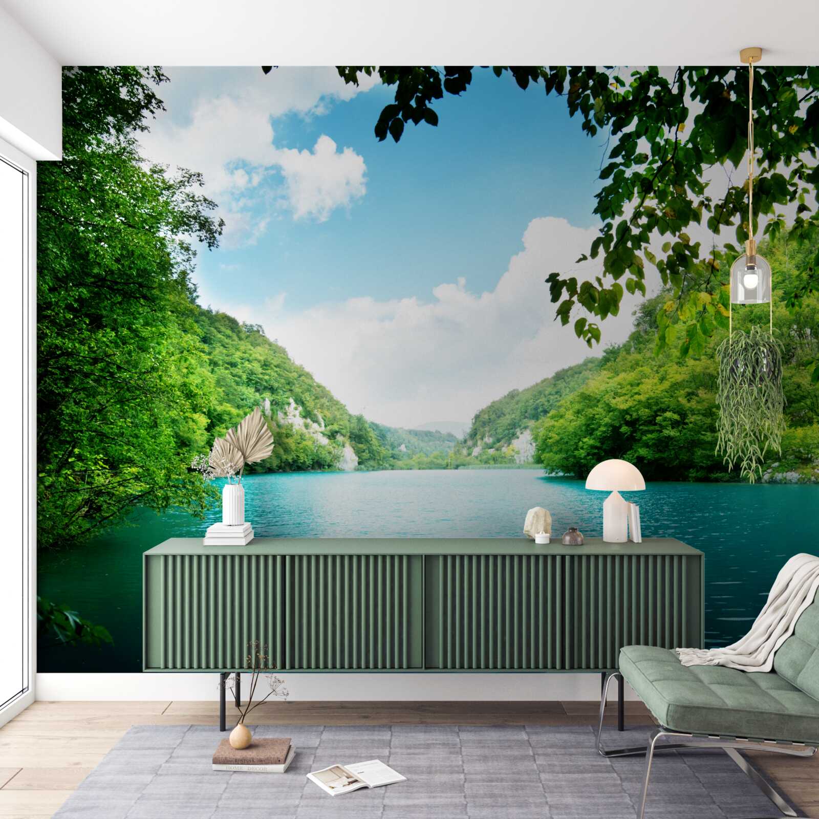 Papier peint eaux d'azur et îles d'émeraude