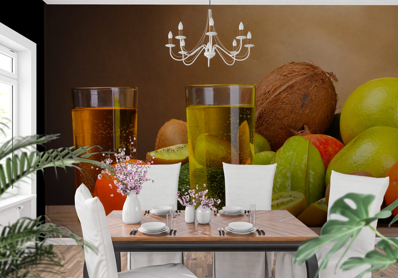 Papier peint boissons réfrigérées à base de fruits exotiques