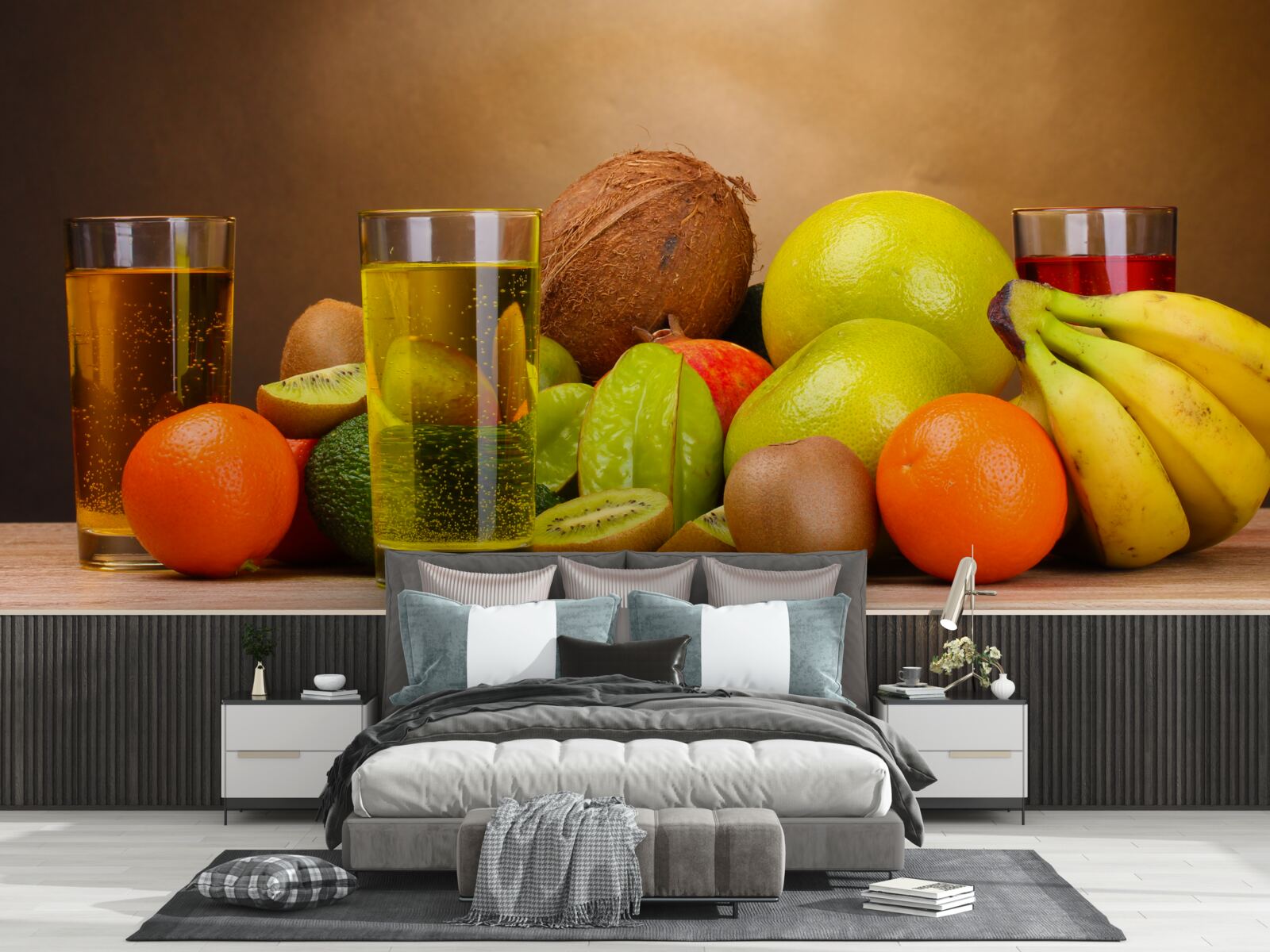Papier peint boissons réfrigérées à base de fruits exotiques