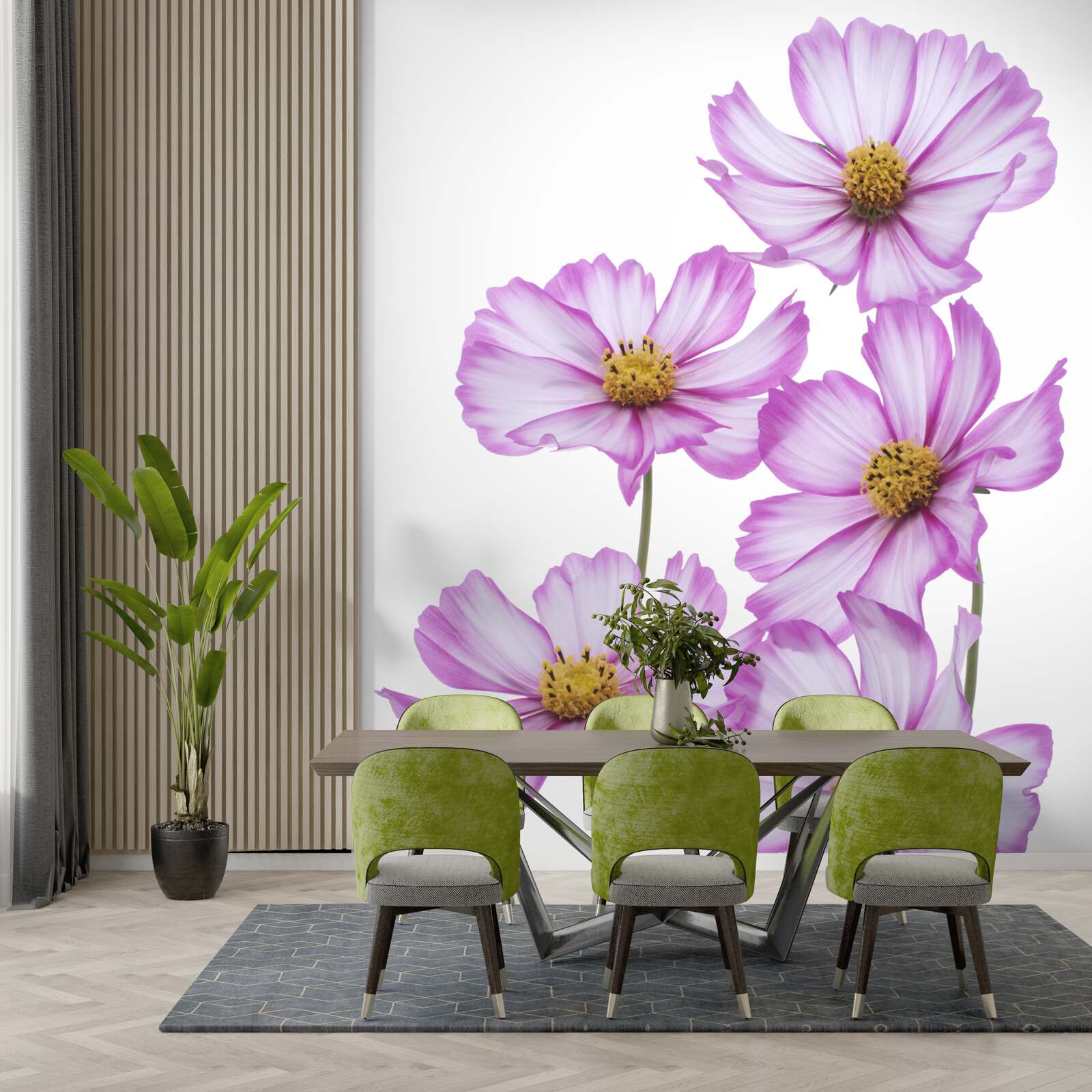 Papier peint gracieuses fleurs de lilas dans un pré