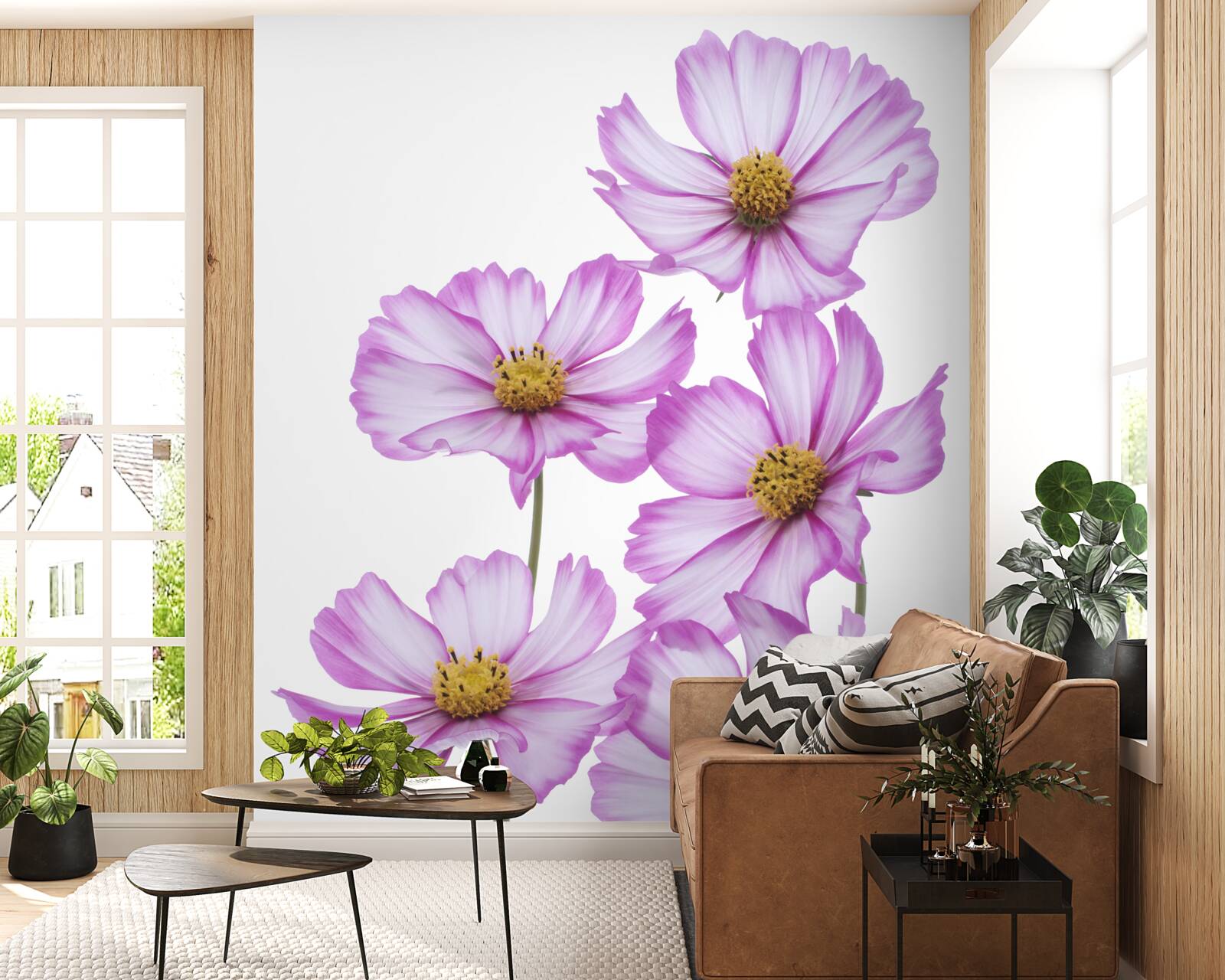 Papier peint gracieuses fleurs de lilas dans un pré