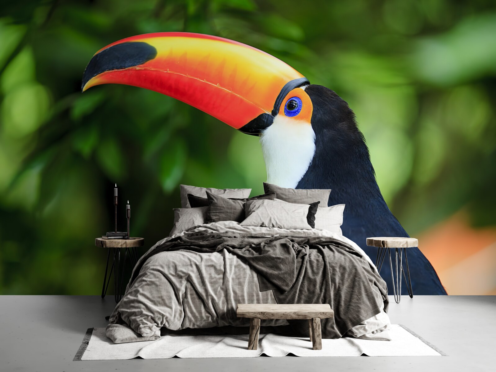 Papier peint un pélican adulte et gracieux dans la verdure