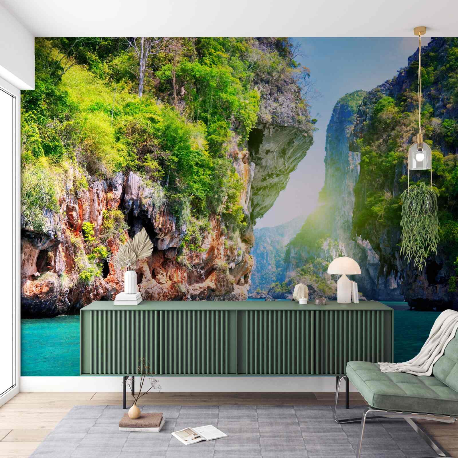 Papier peint îles flottantes vertes de thaïlande