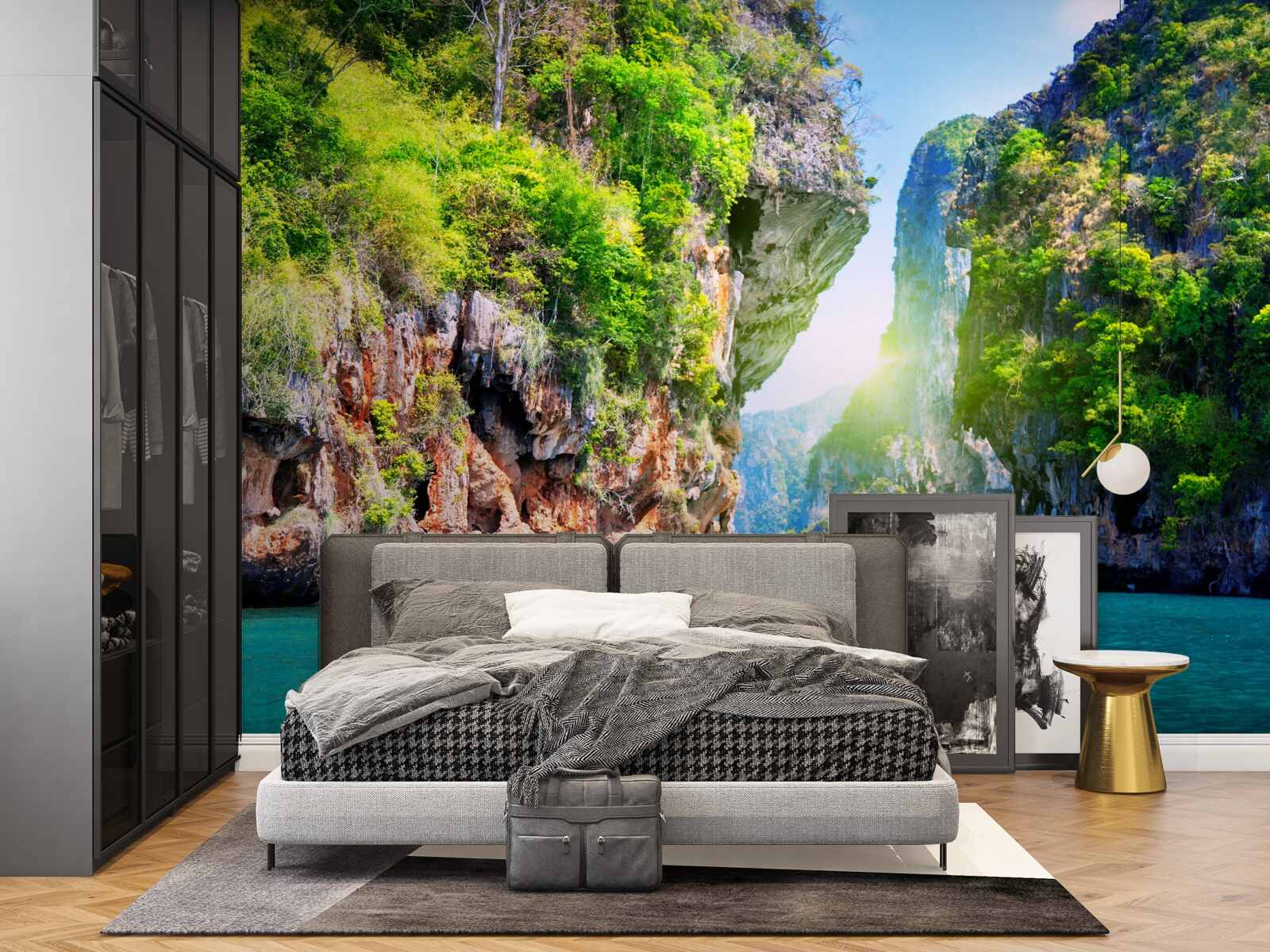 Papier peint îles flottantes vertes de thaïlande