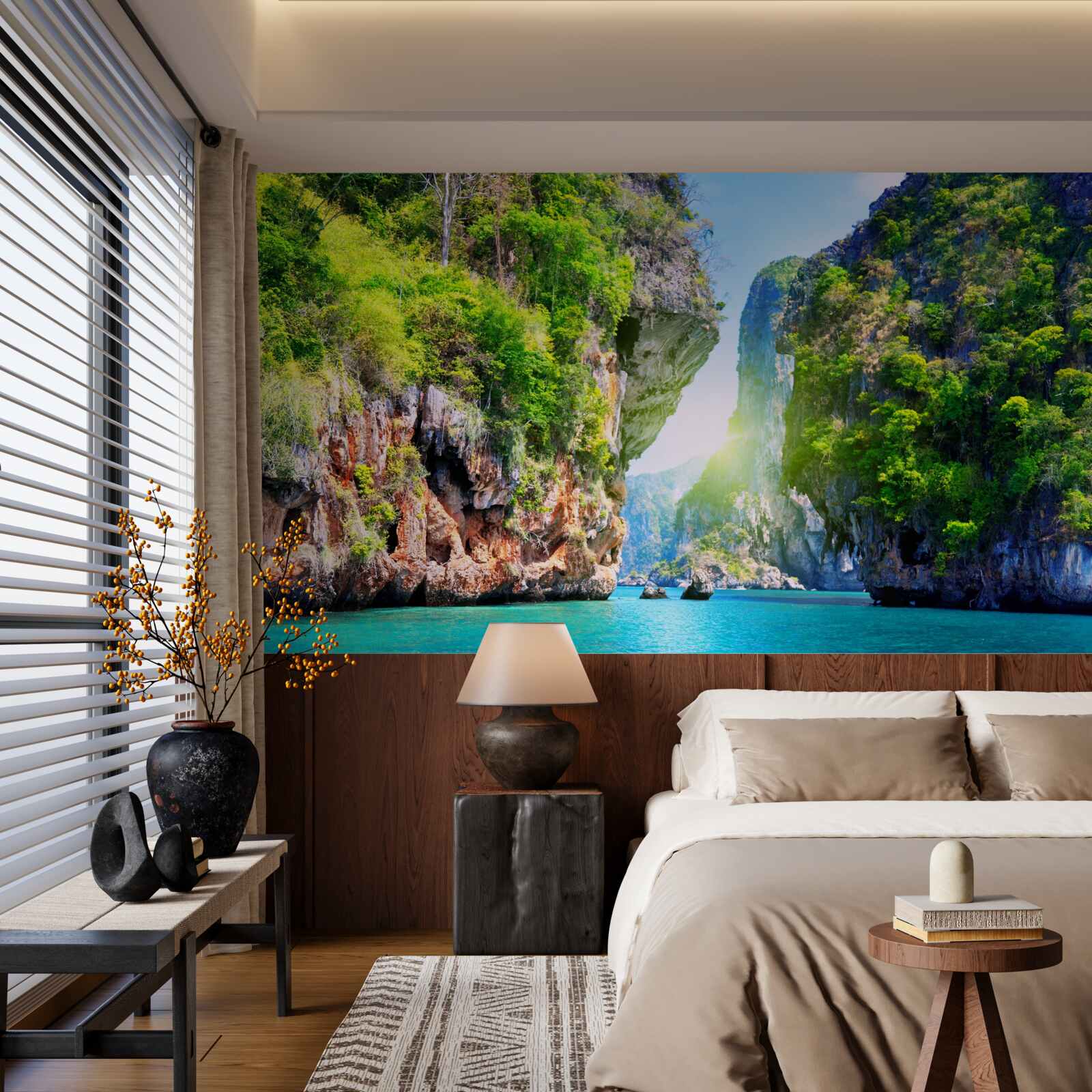 Papier peint îles flottantes vertes de thaïlande