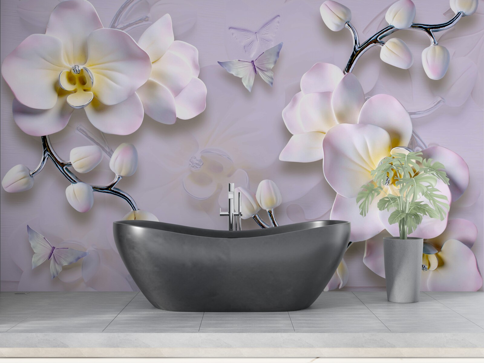 Papier peint des fleurs blanches qui s'épanouissent sur les branches