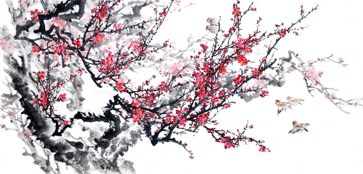 Papier peint fleurs de sakura sur l'arbre