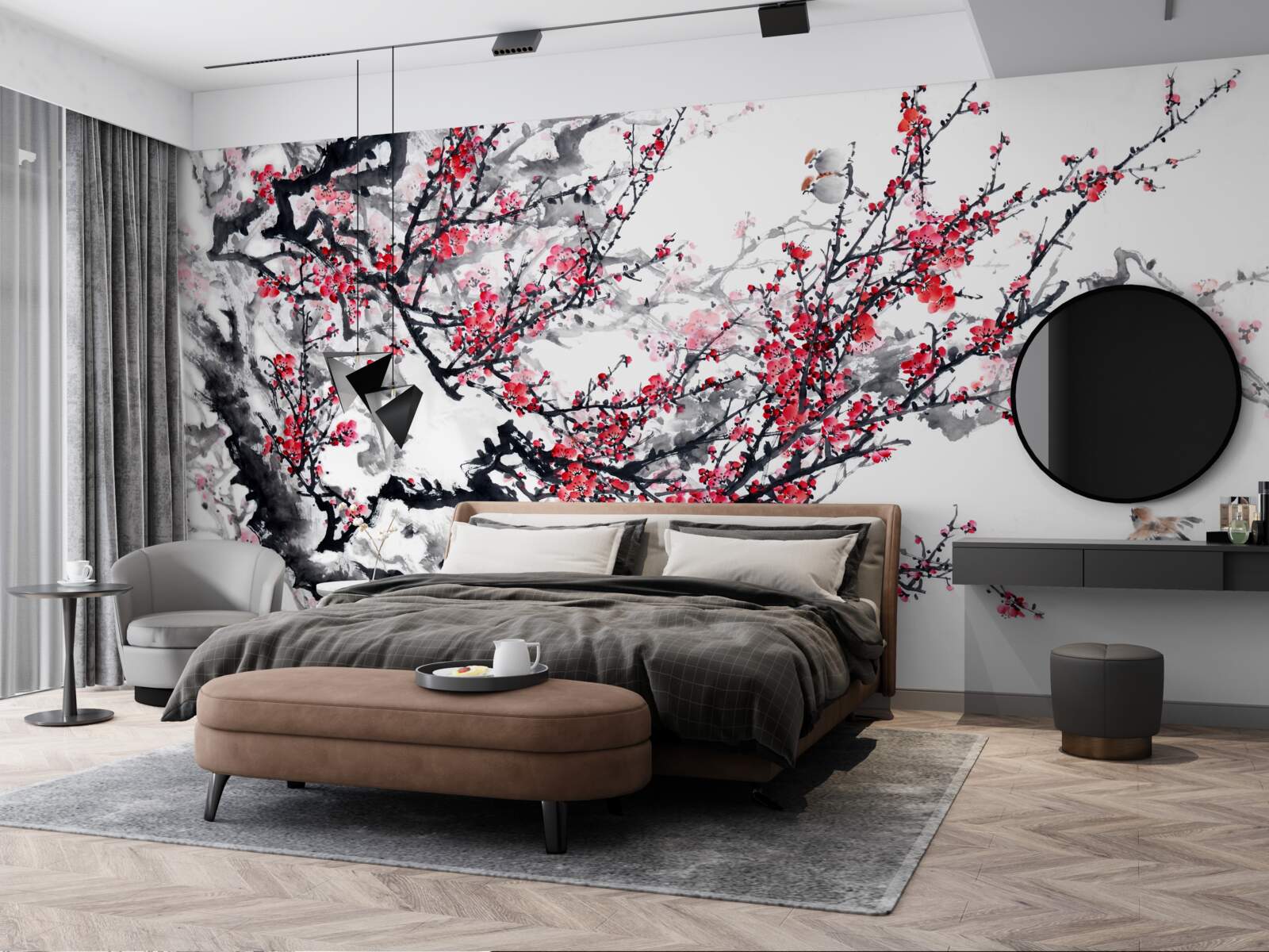 Papier peint fleurs de sakura sur l'arbre