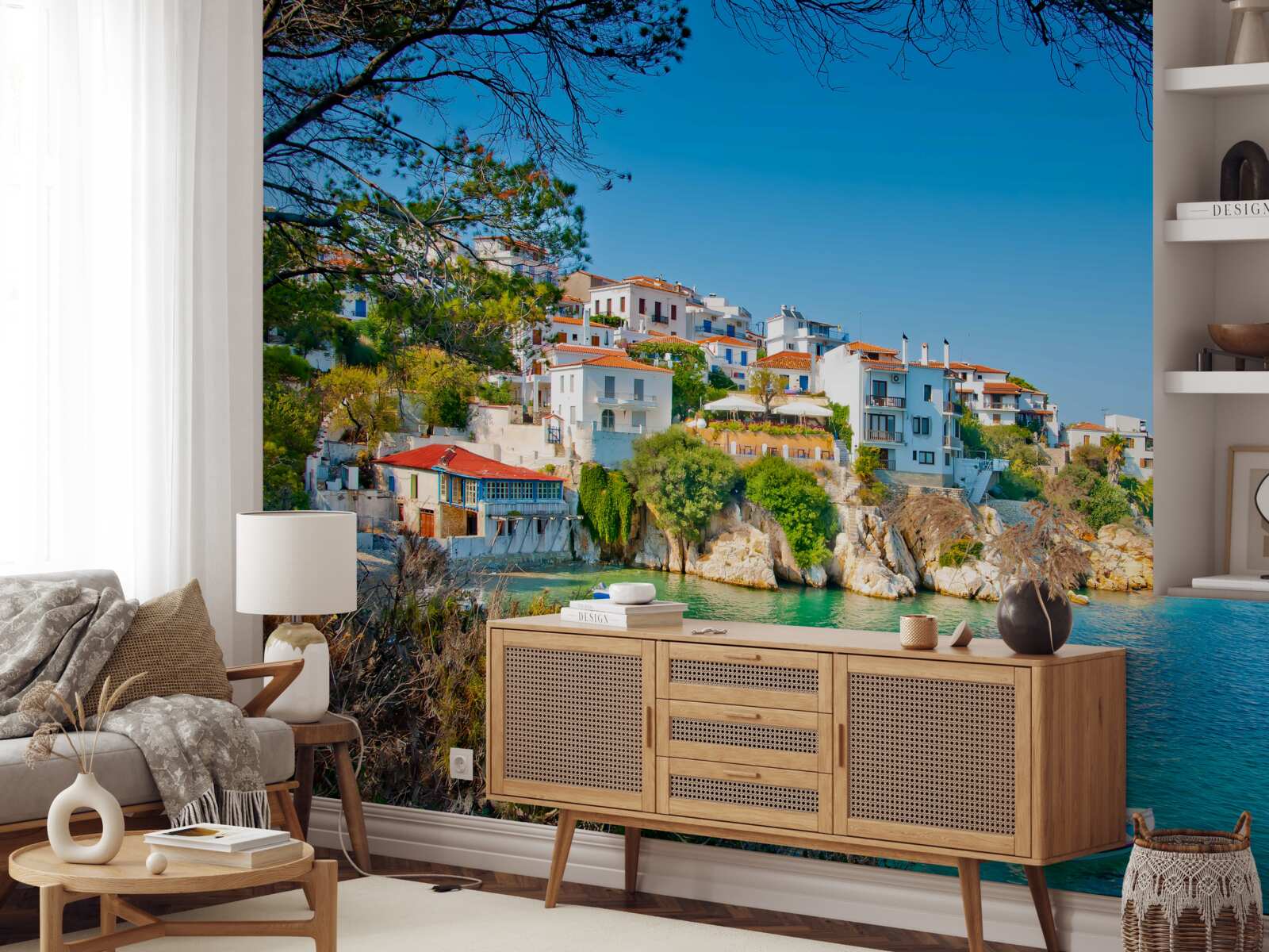 Papier peint un port tranquille près d'une colonie grecque