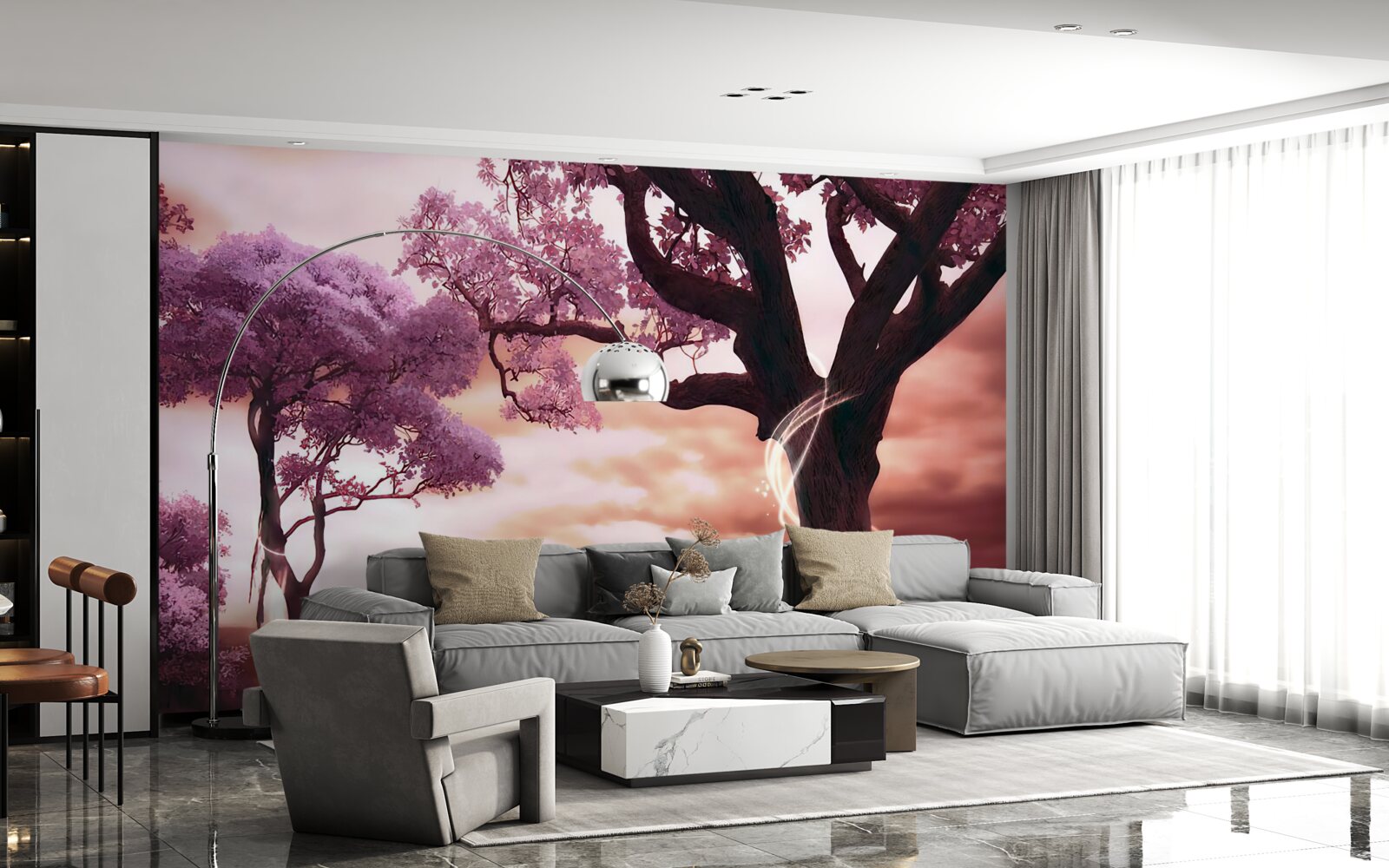 Papier peint des arbres résistants dans le désert, pleins de vie et de beauté