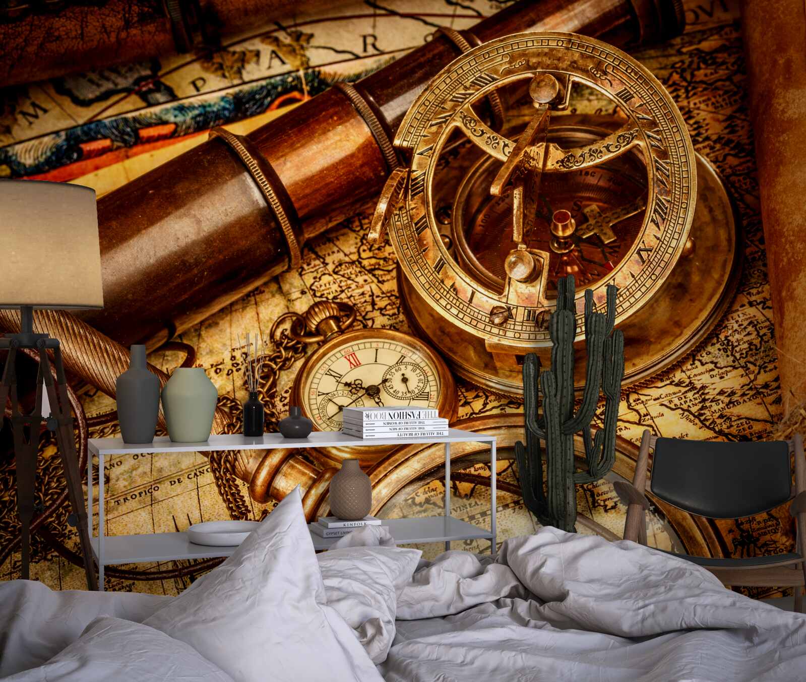 Papier peint des dispositifs de navigation tels qu'une boussole et d'autres éléments de navigation