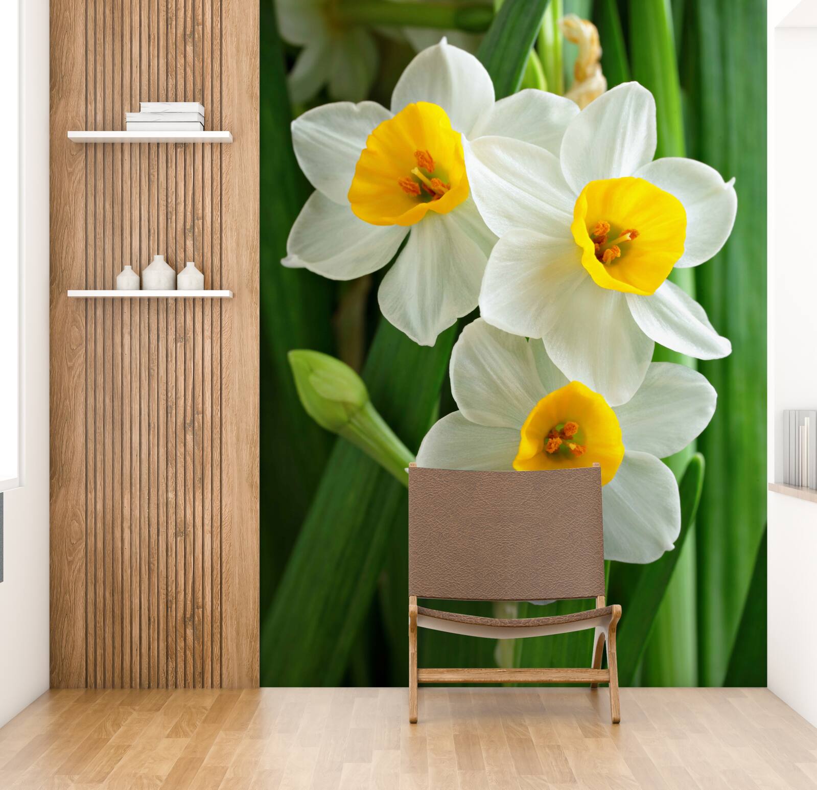 Papier peint de belles et gracieuses jonquilles d'été