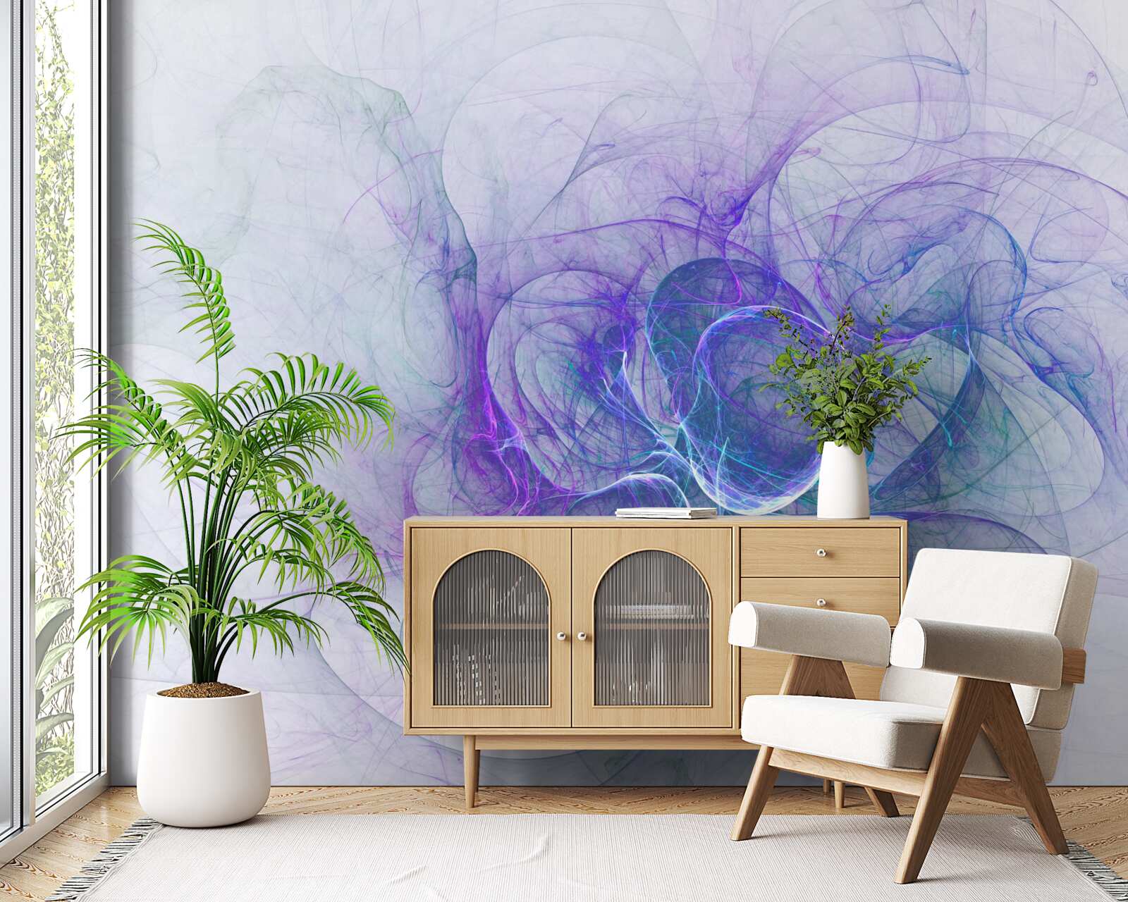 Papier peint cellules nerveuses en abstrait sur fond blanc