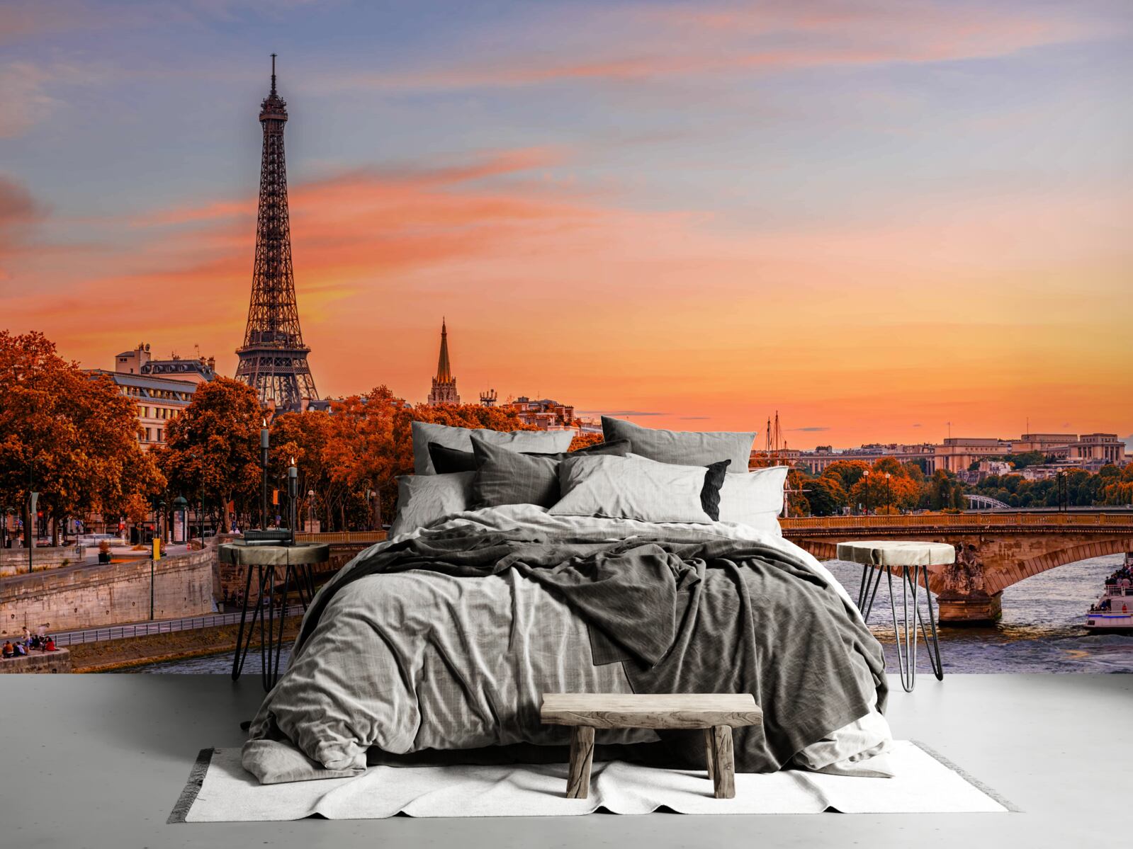 Papier peint l'automne est arrivé dans le vieux paris