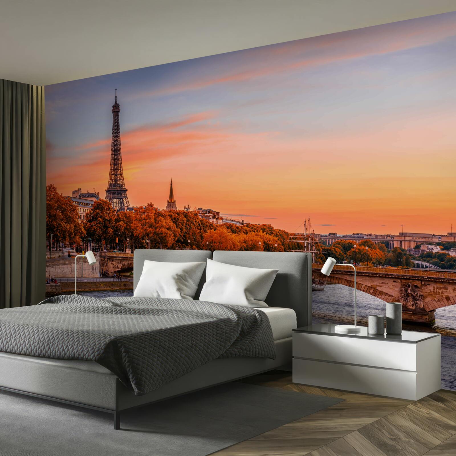 Papier peint l'automne est arrivé dans le vieux paris