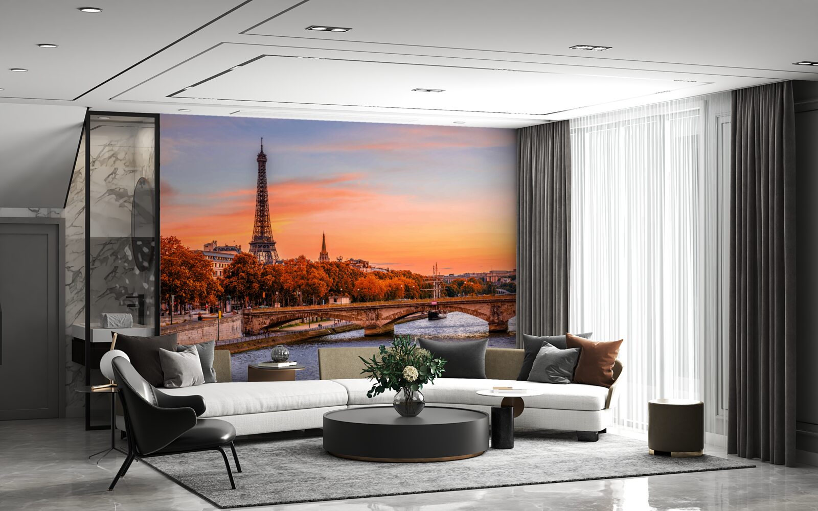 Papier peint l'automne est arrivé dans le vieux paris