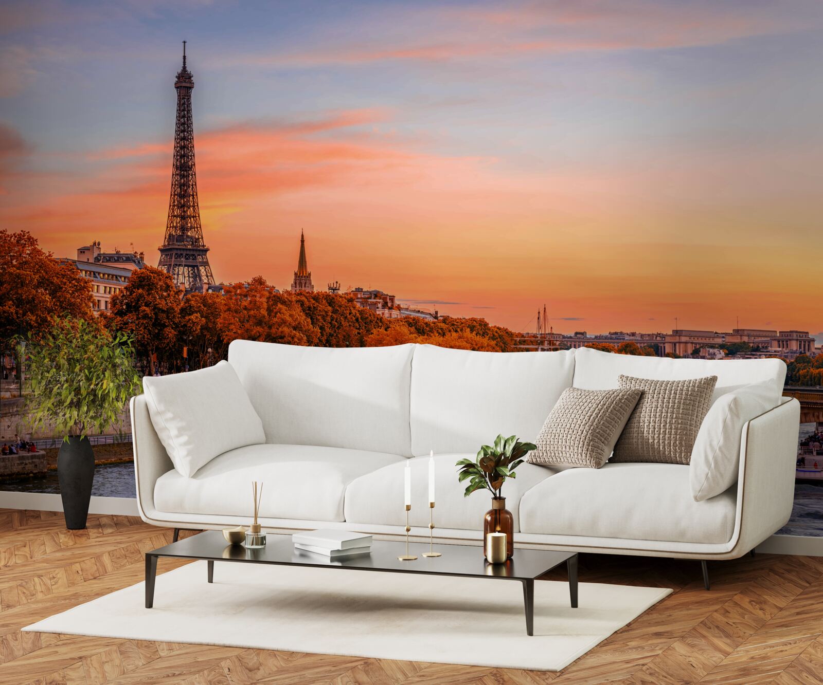 Papier peint l'automne est arrivé dans le vieux paris