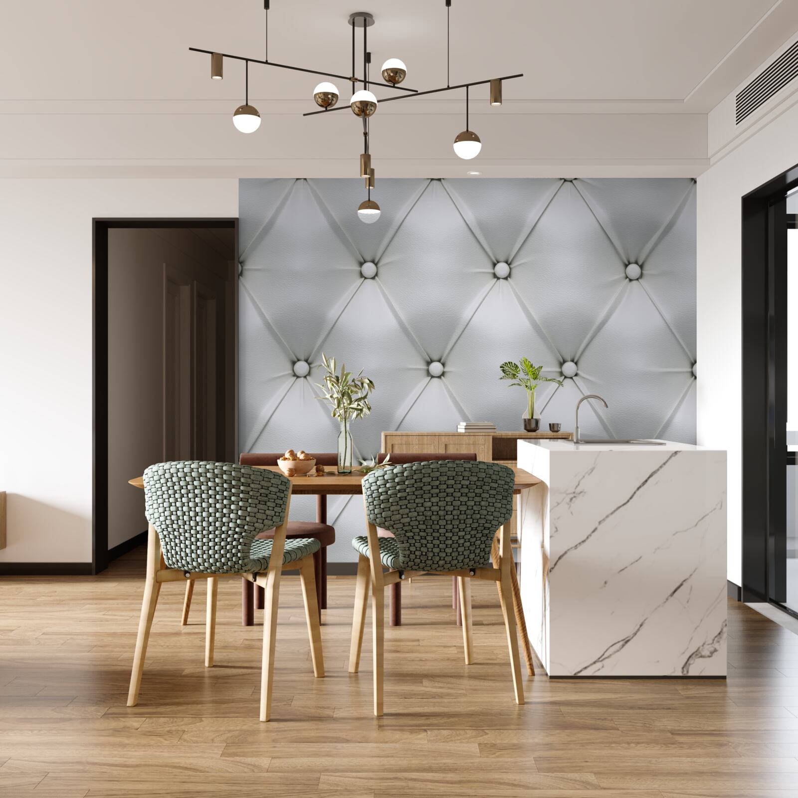 Papier peint texture du tissu avec inserts de perles