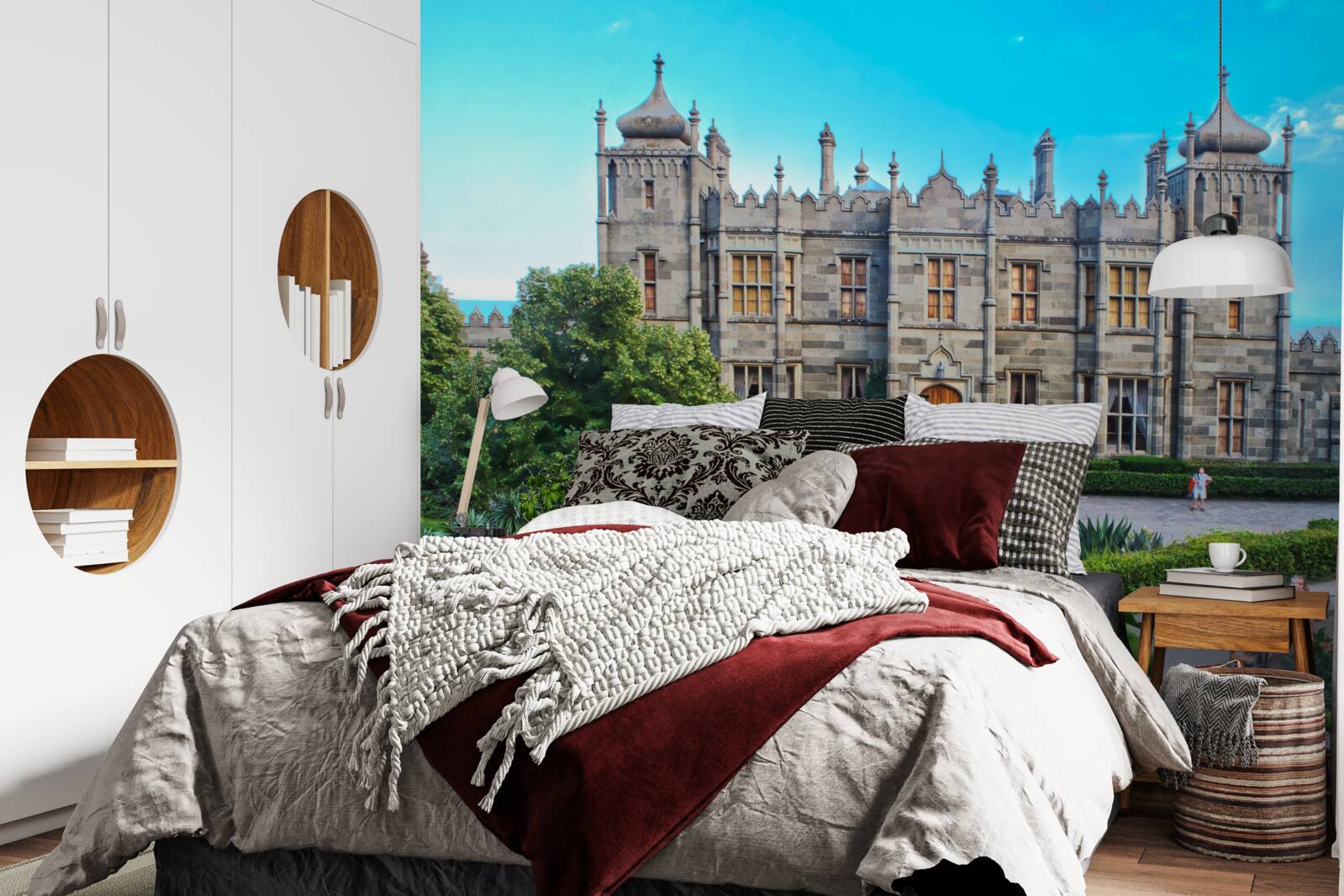 Papier peint palais vorontsov avec un jardin dans la cour