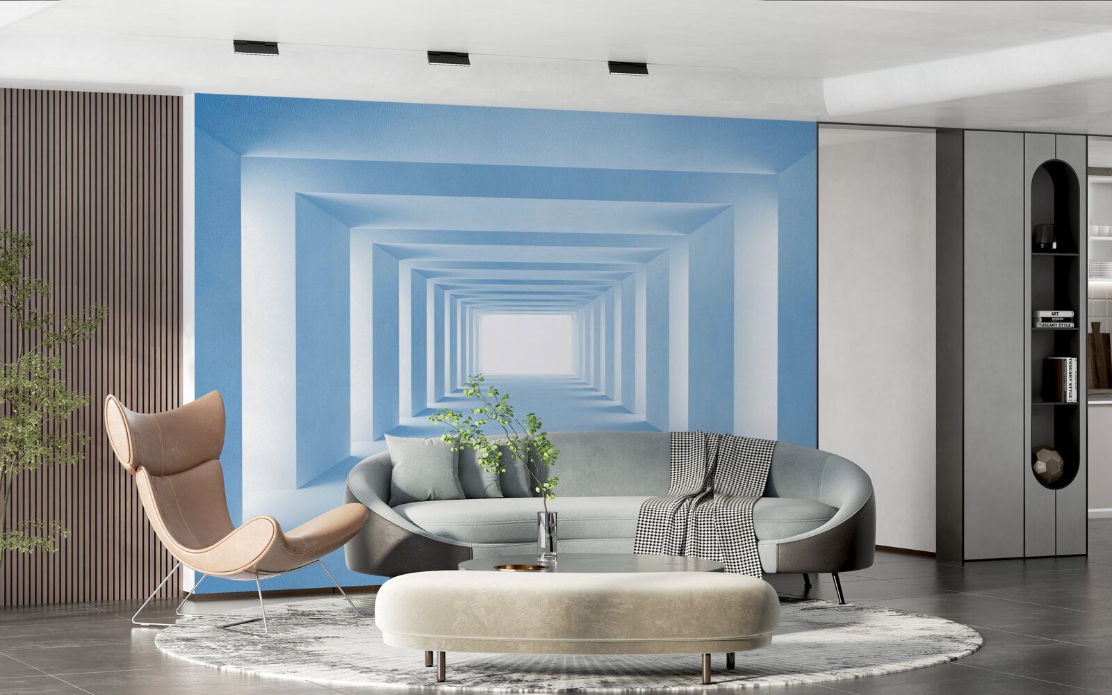 Papier peint structures courbes rectangulaires infiniment réversibles