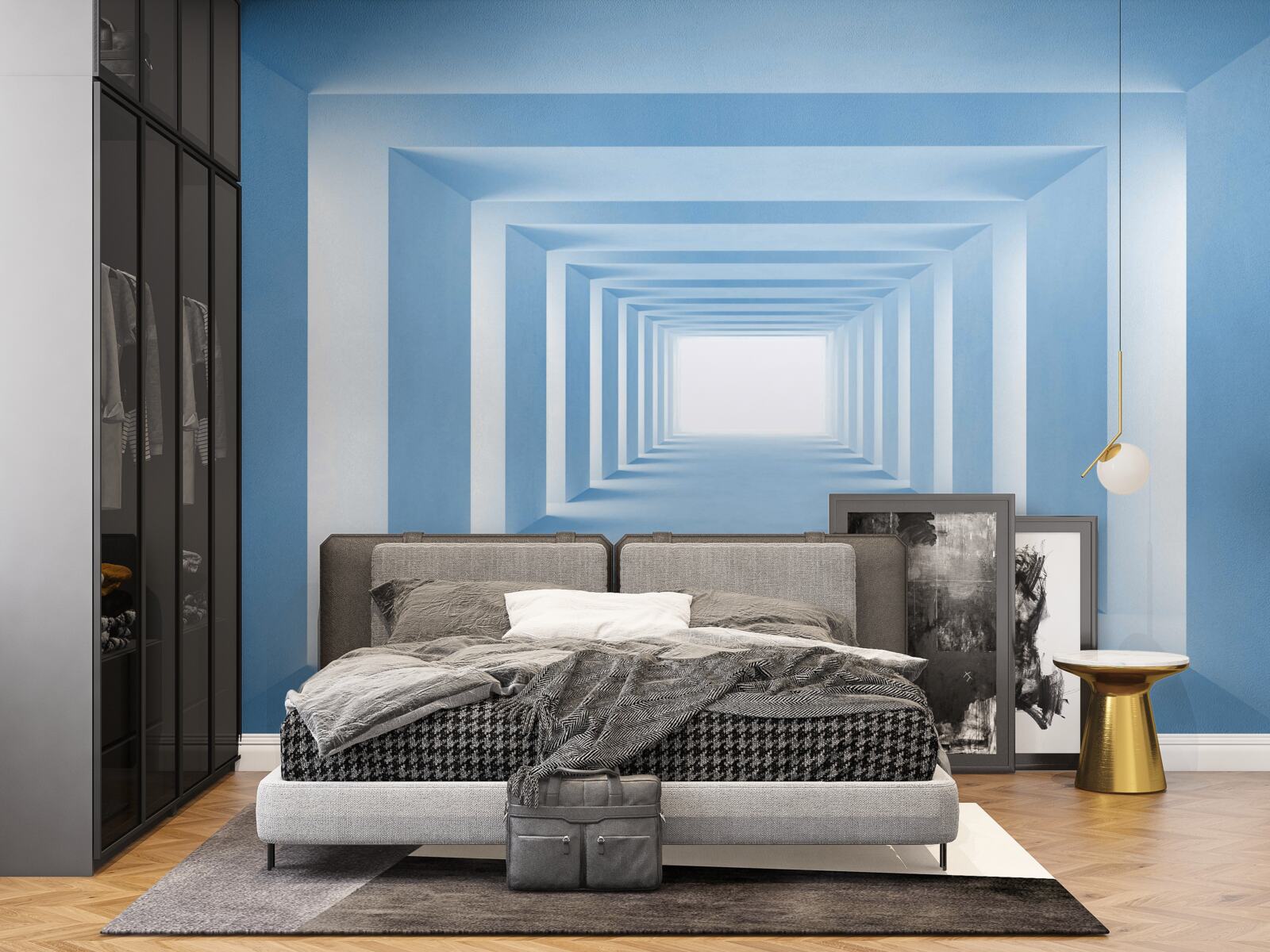 Papier peint structures courbes rectangulaires infiniment réversibles