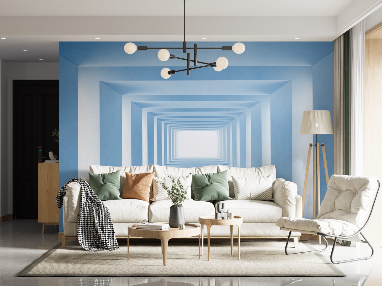 Papier peint structures courbes rectangulaires infiniment réversibles