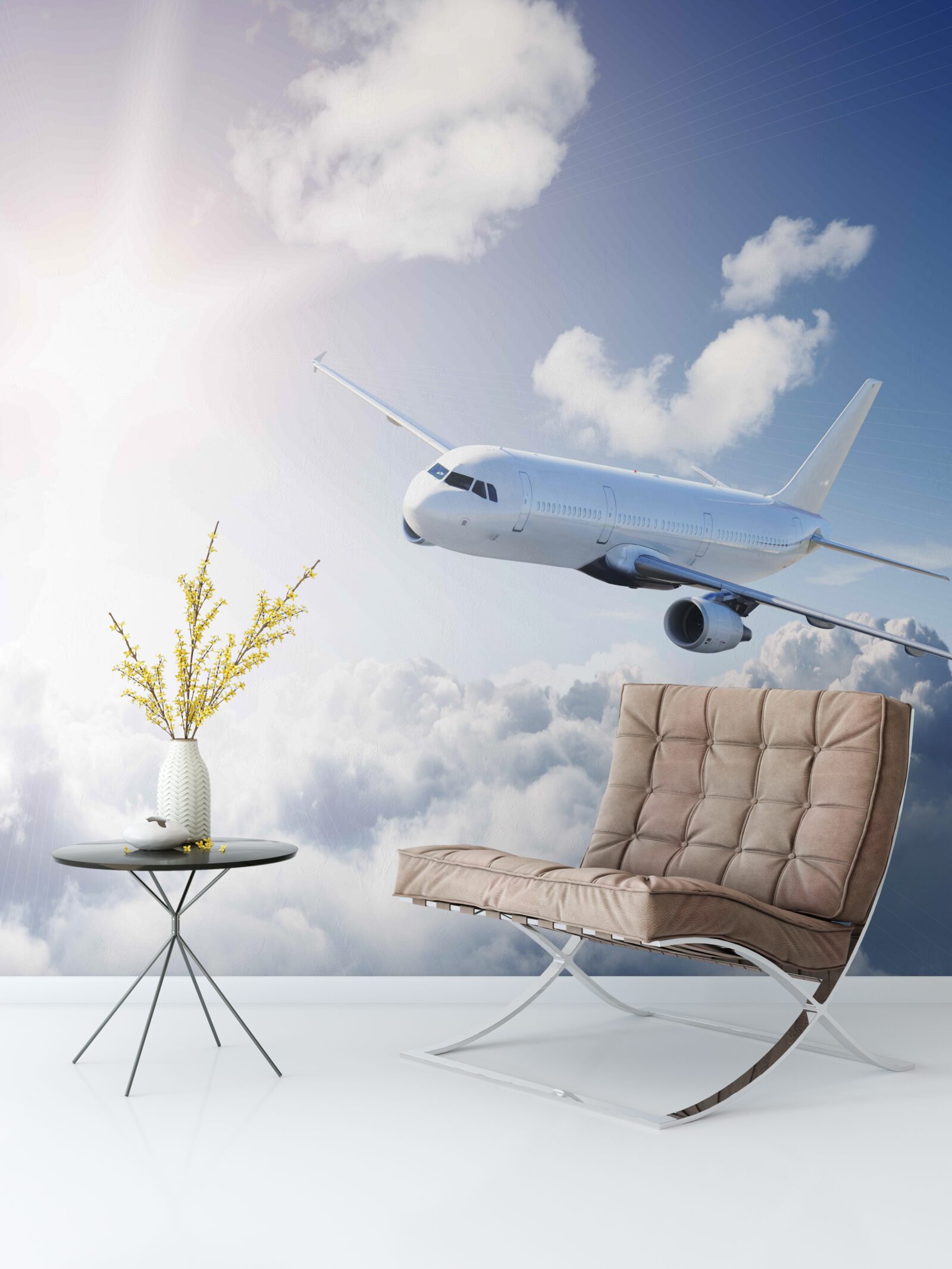 Papier peint L'avion de ligne prend son envol