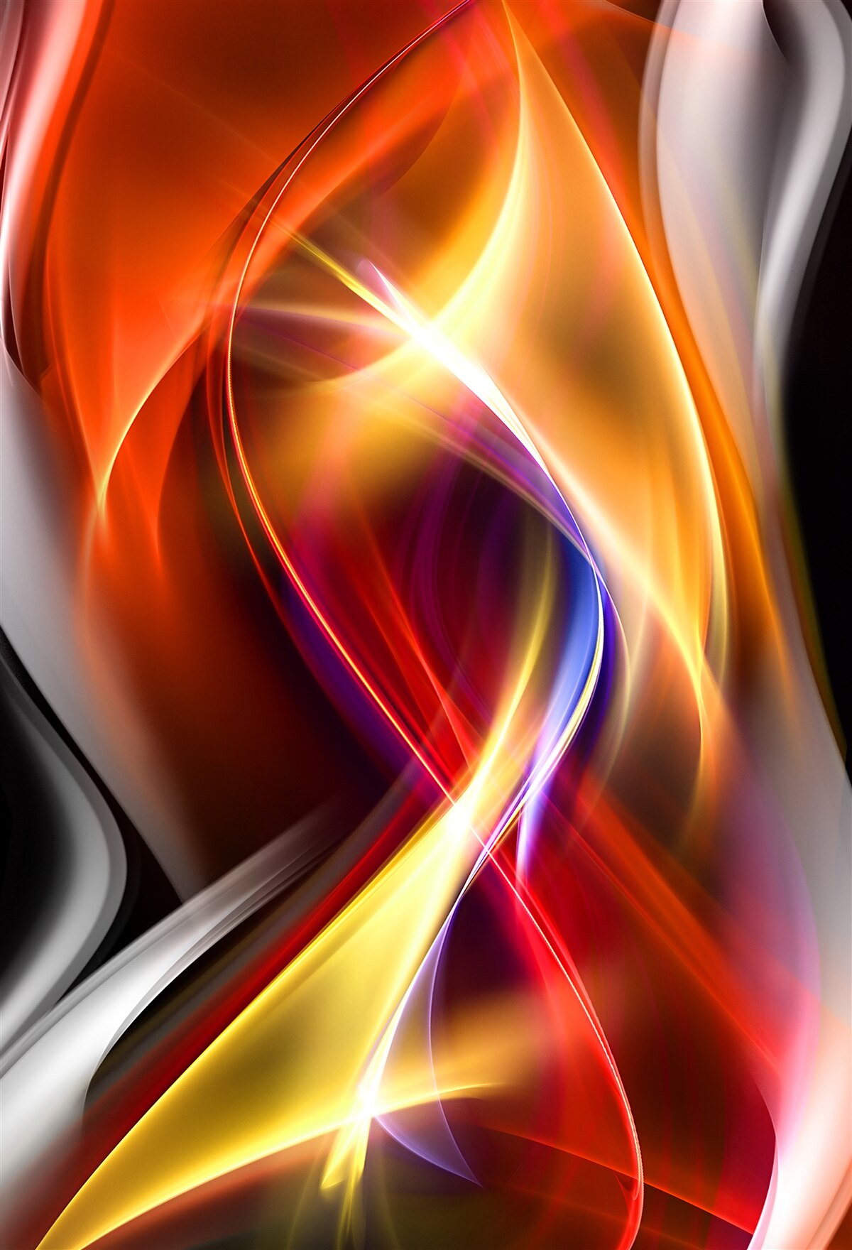 Papier peint des lignes douces et des couleurs riches