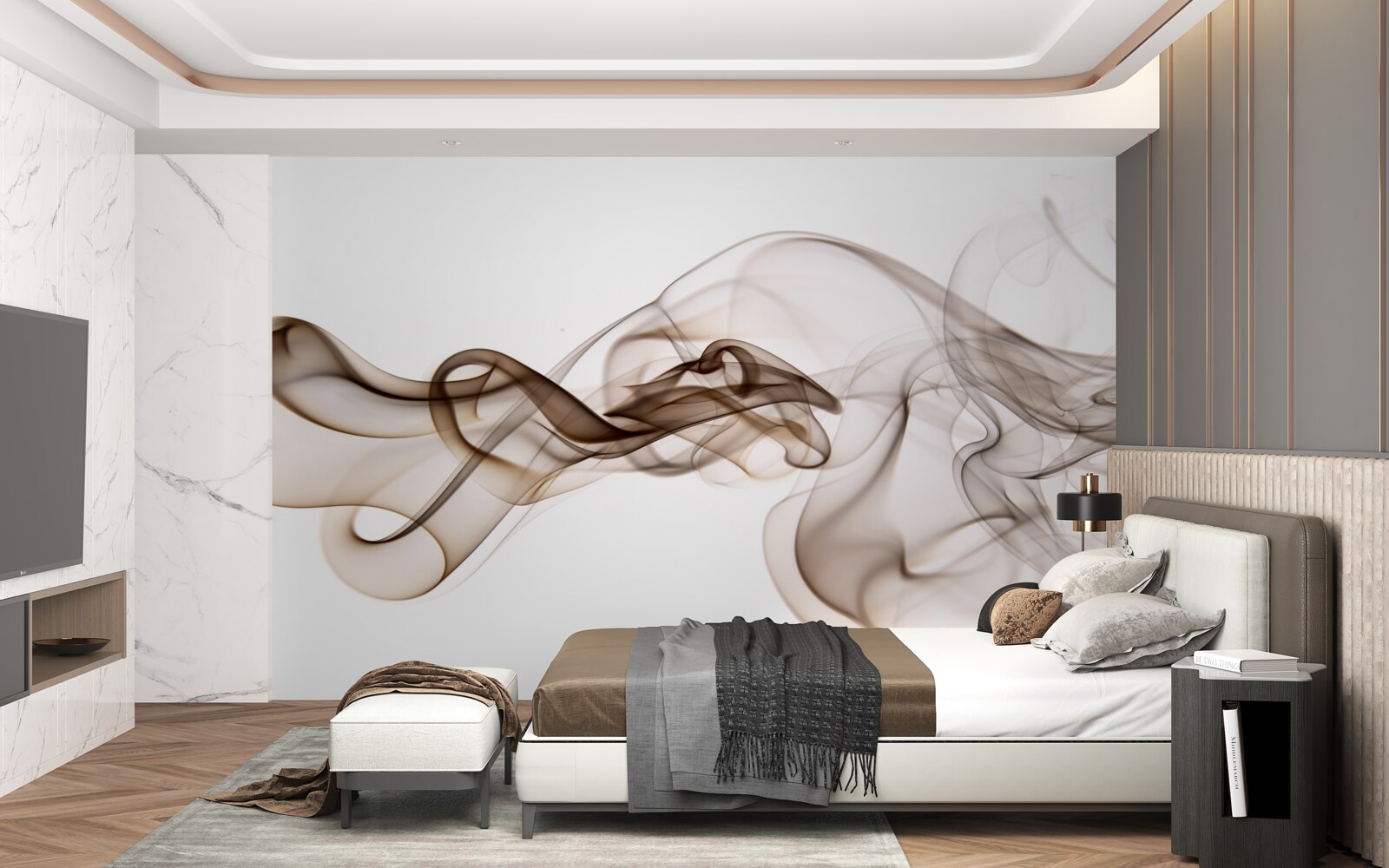 Papier peint boisson abstraite au café avec du lait