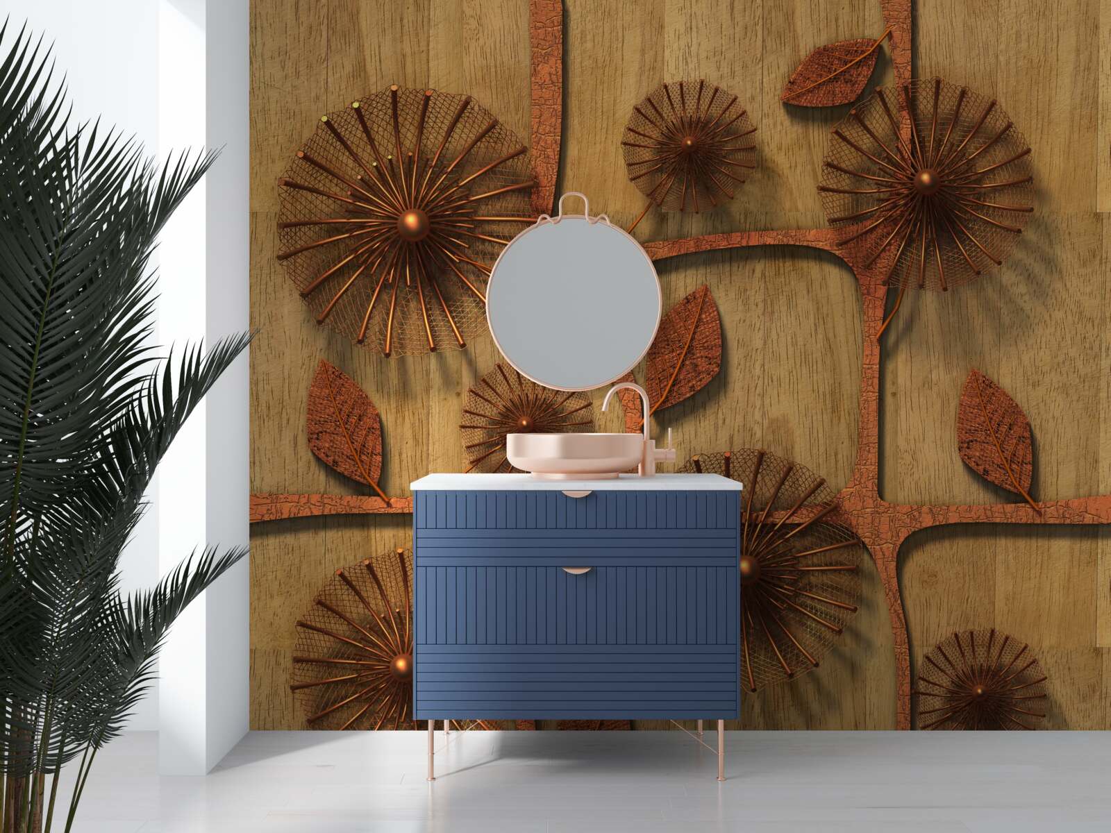 Papier peint asclépiade abstraite sur les branches d'un arbre